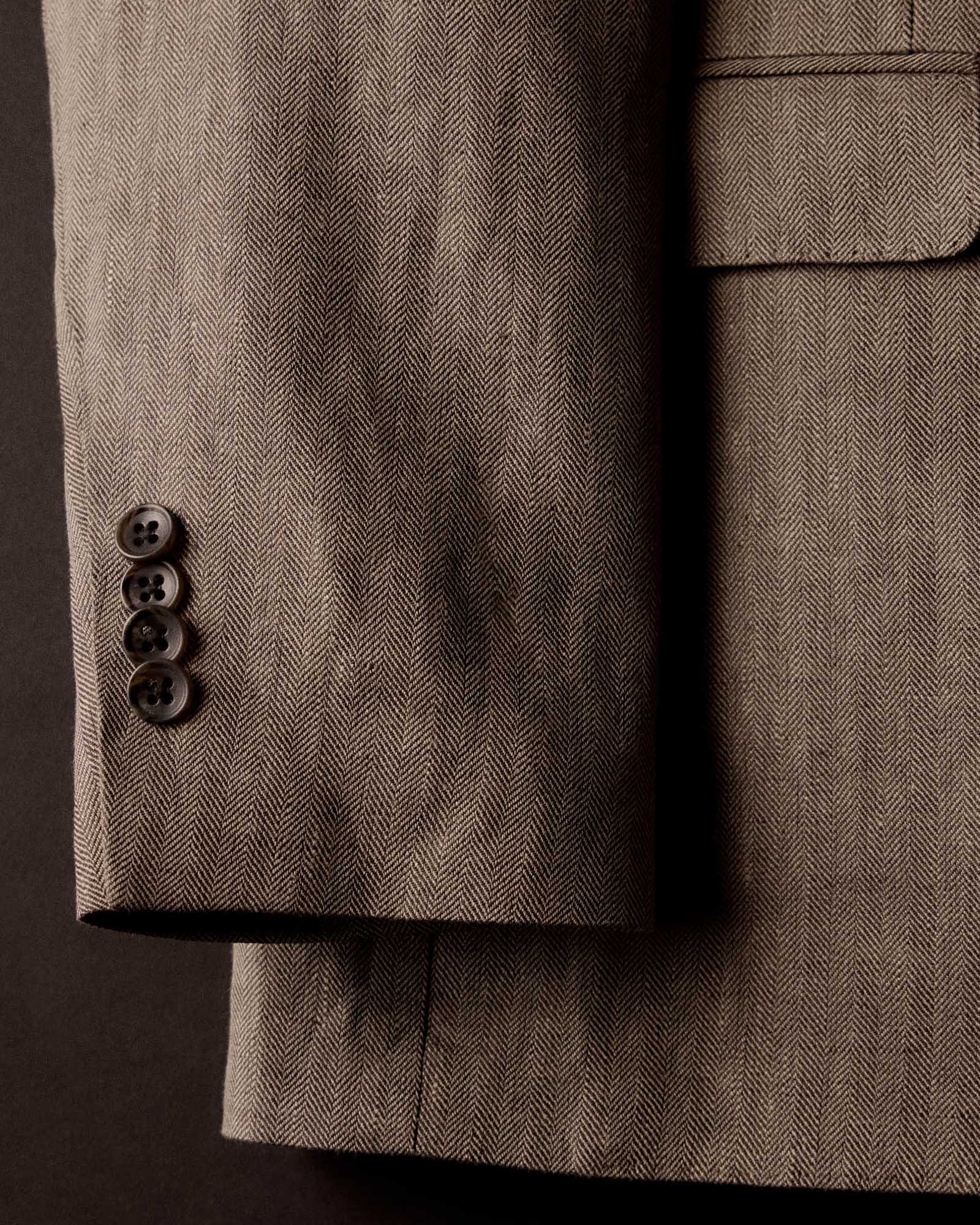 The Stevens Sportcoat in Coffee Linen Herringbone - Image 6