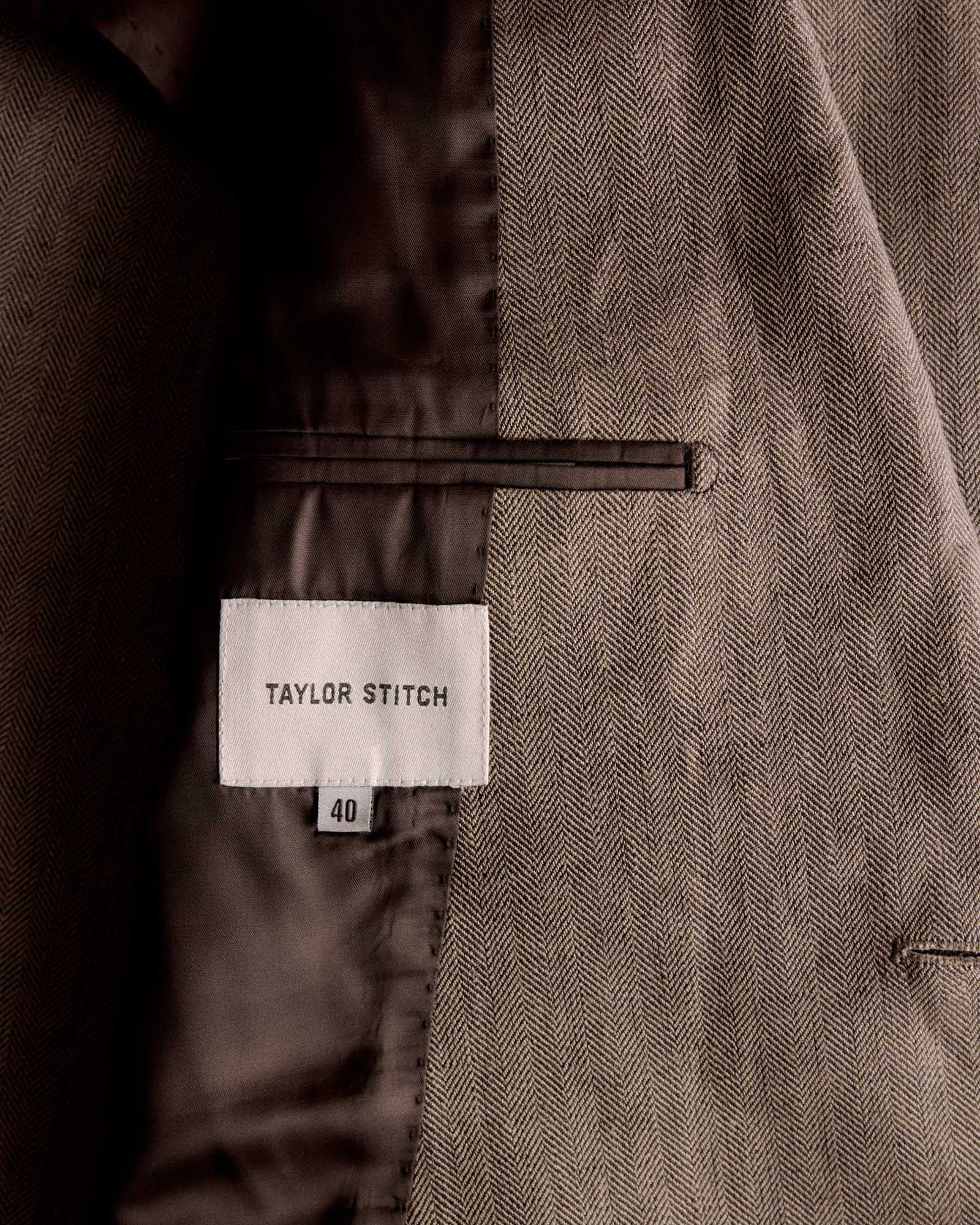The Stevens Sportcoat in Coffee Linen Herringbone - Image 7