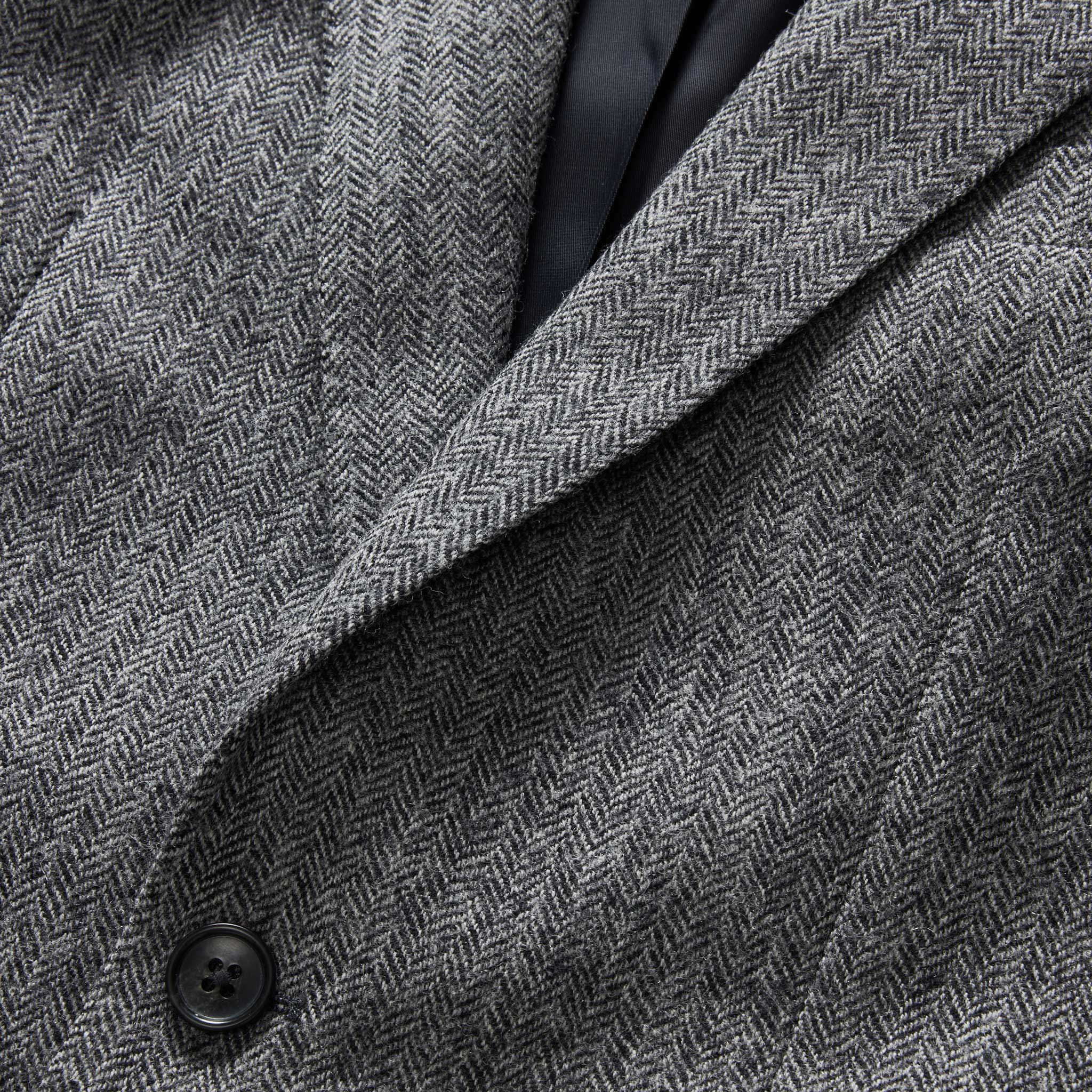 The Stevens Sportcoat in Slate Herringbone Wool - Image 6