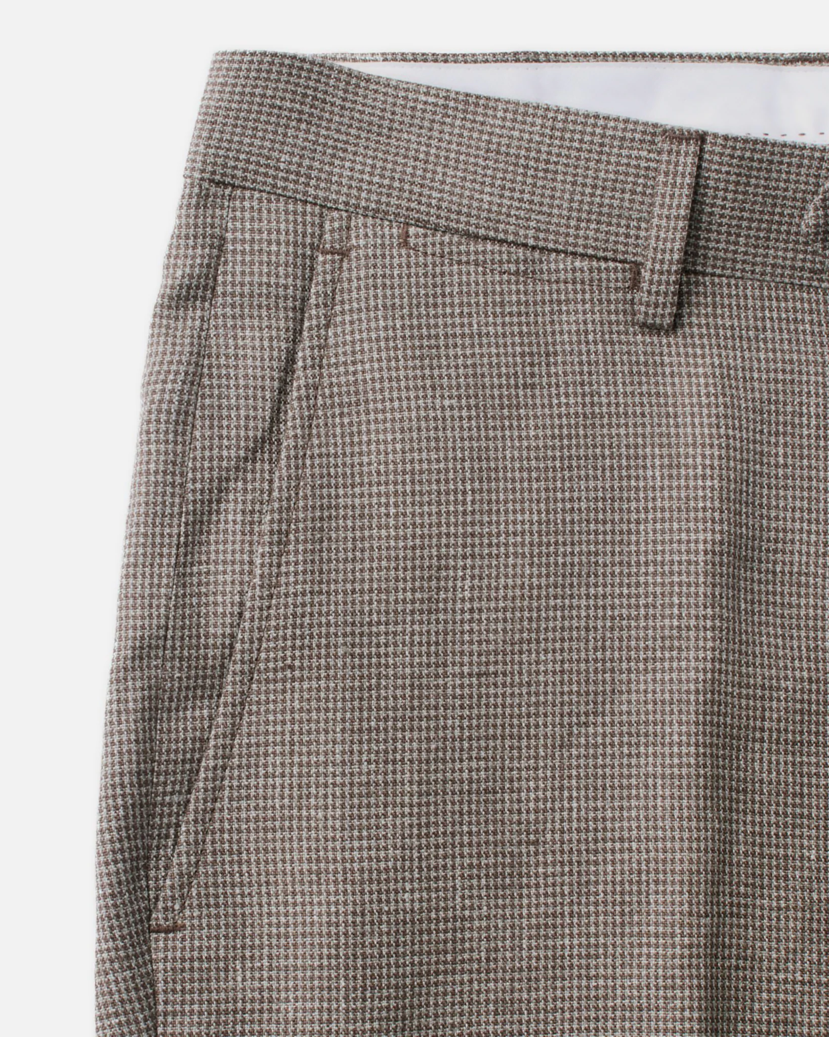 The Stevens Trouser in Morel Micro Check - Image 6