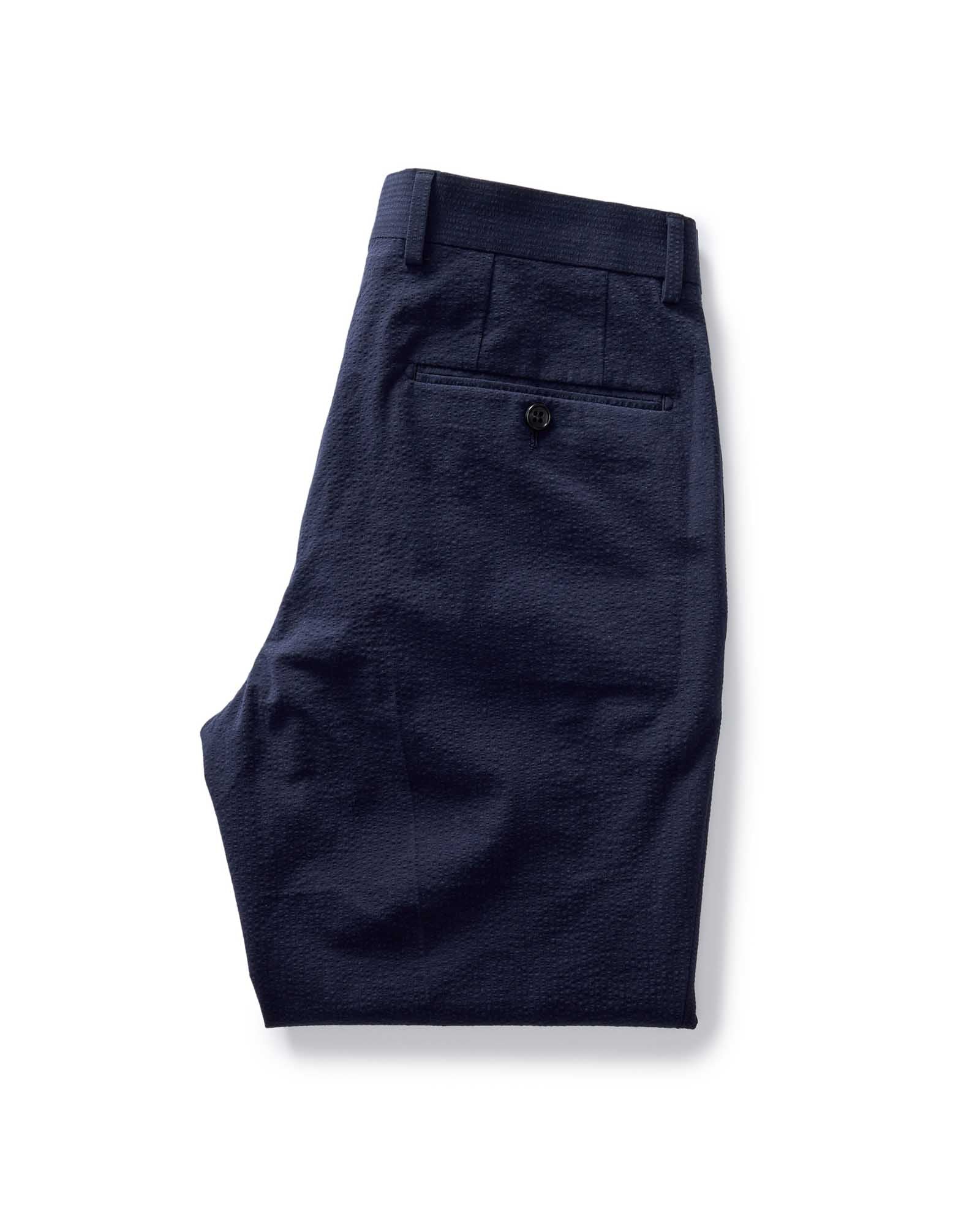 The Stevens Trouser in Navy Linen Seersucker - Image 8