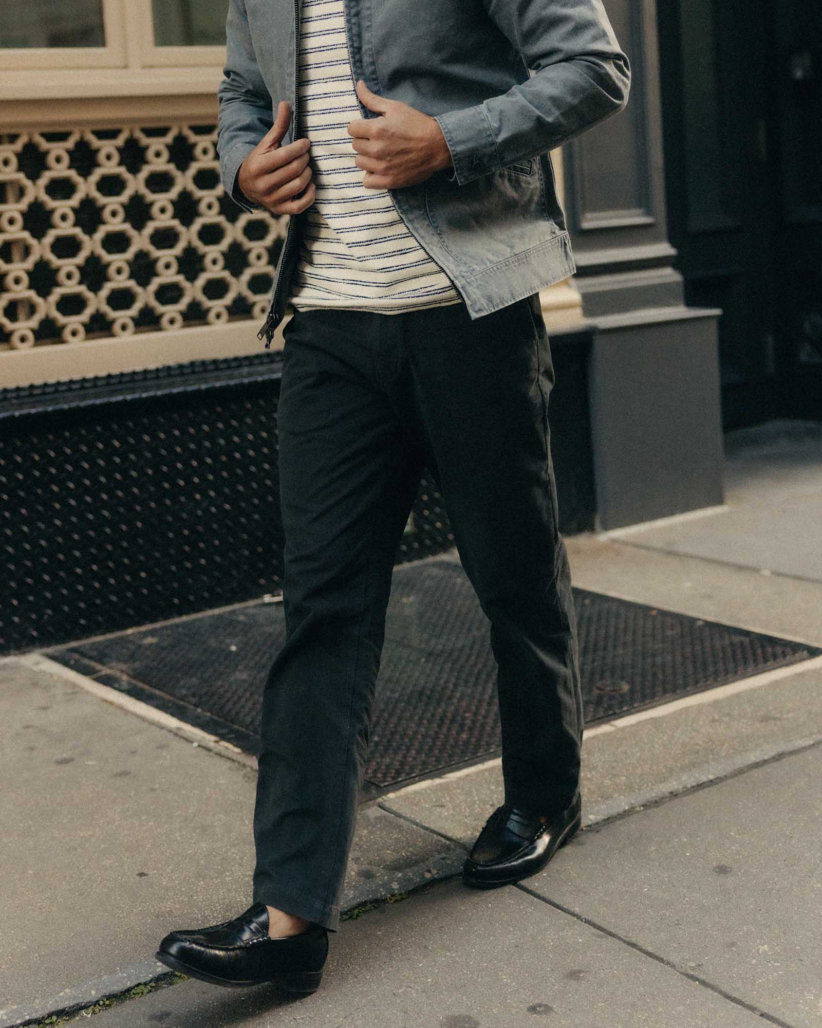The Straight Foundation Pant in Organic Faded Black - Image 3