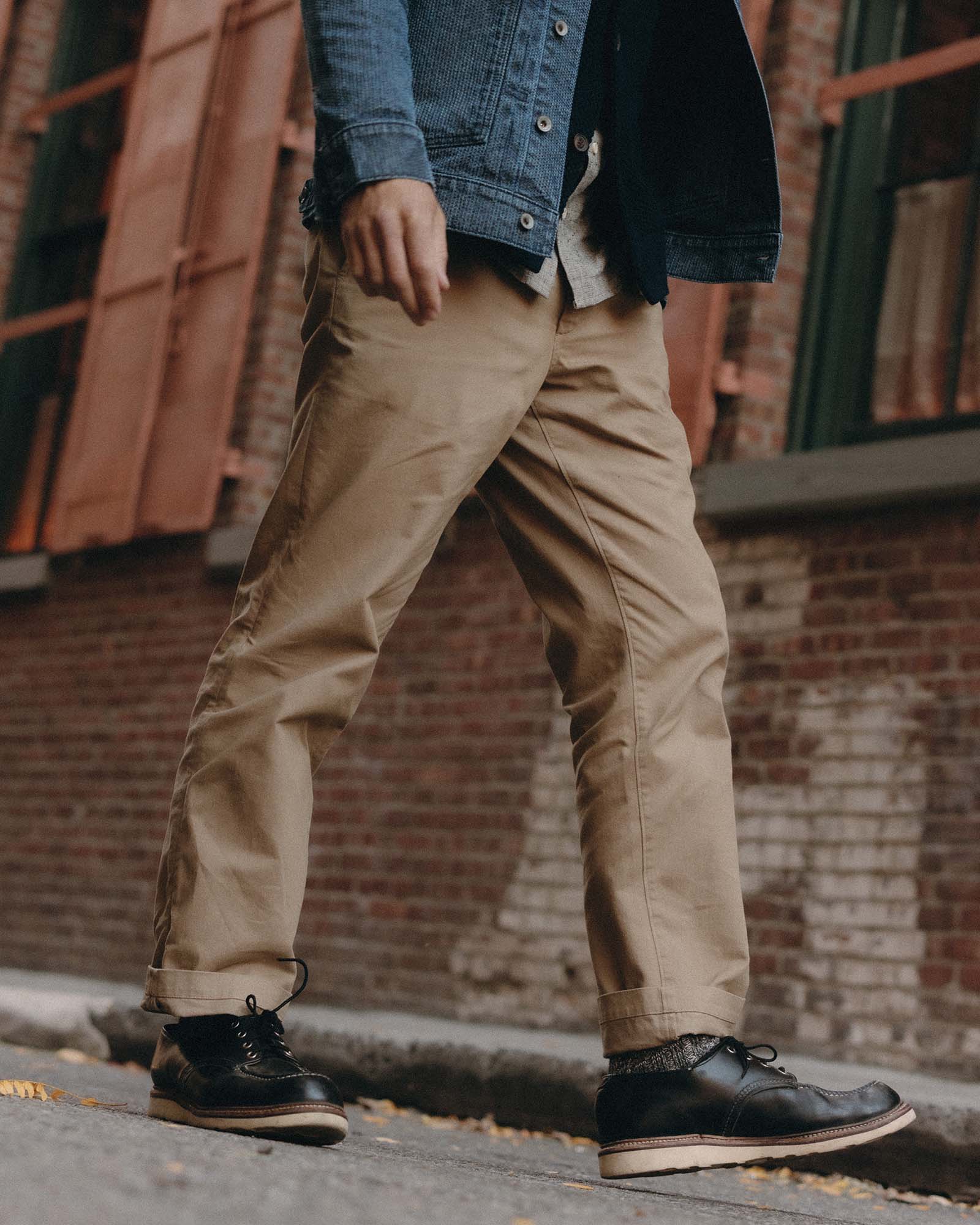 The Straight Foundation Pant in Organic Khaki - Image 3