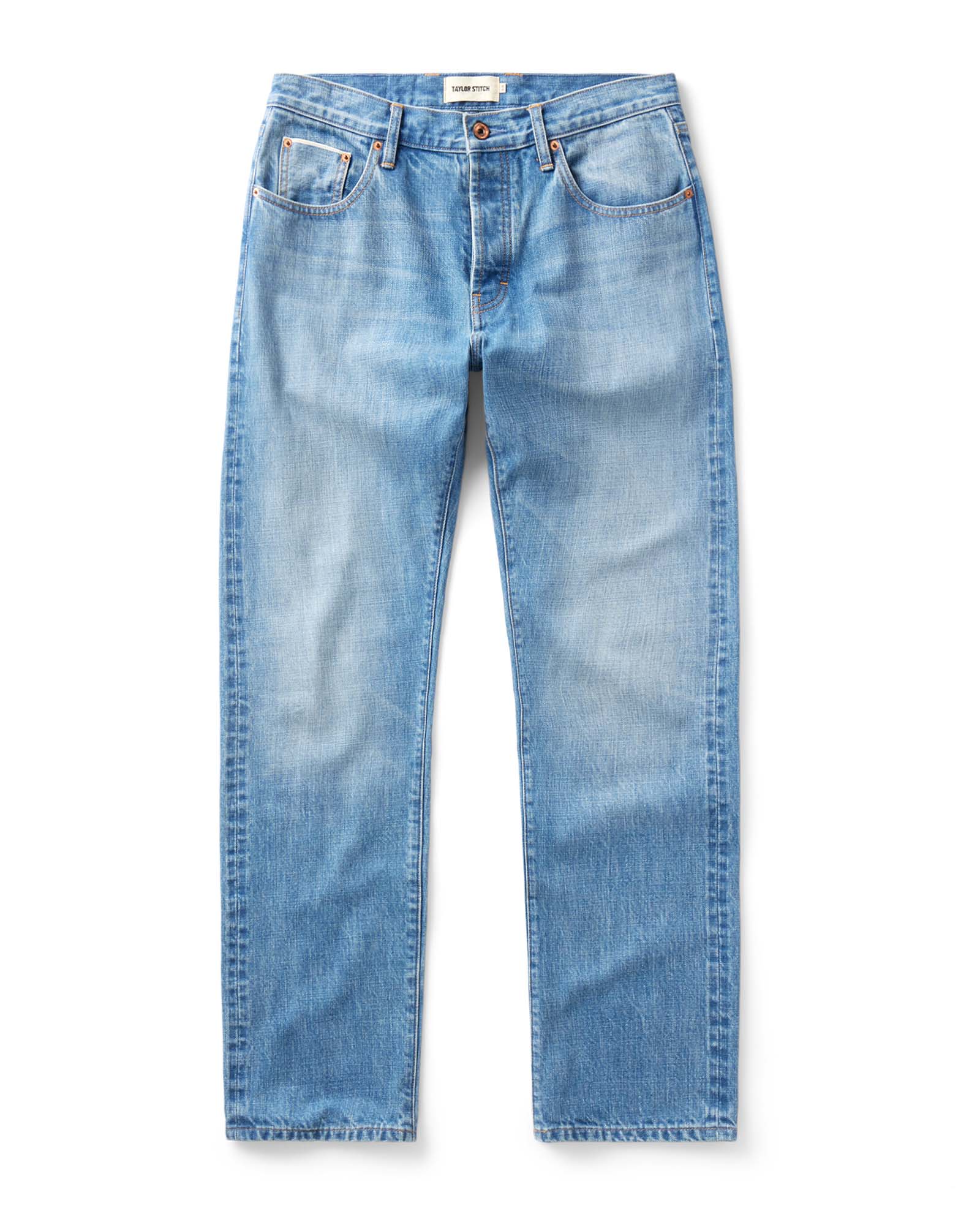 The Straight Jean in Light Wash Organic Selvedge - Image 10