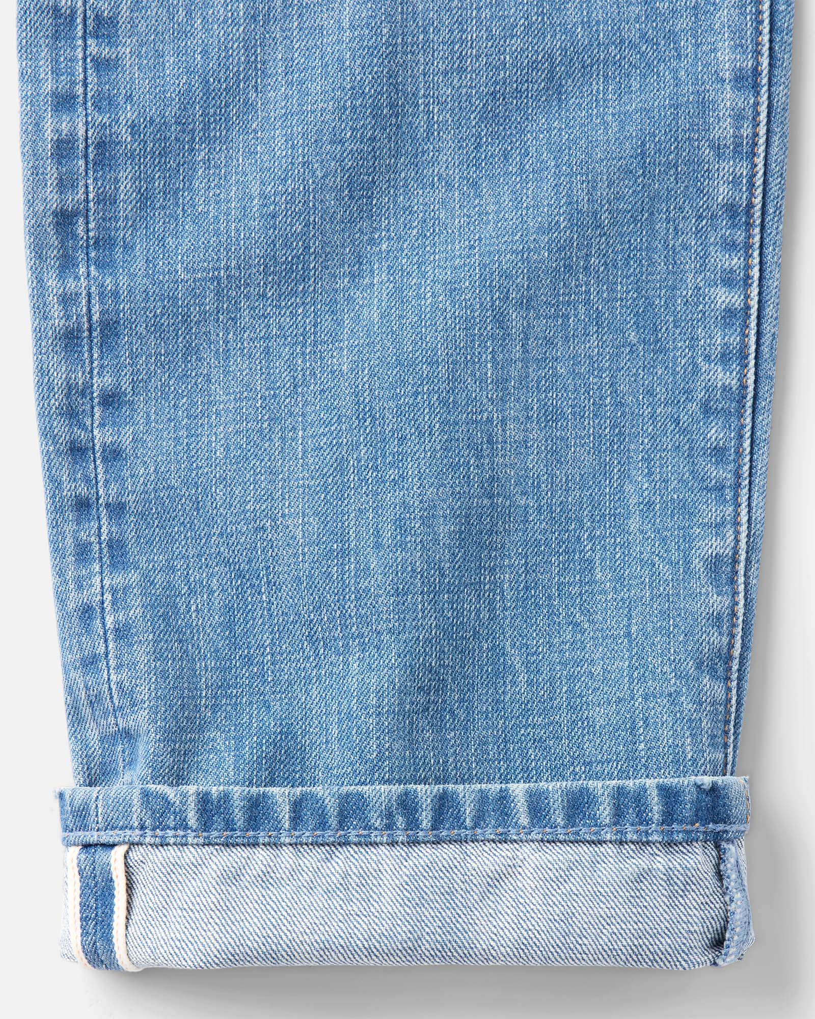 The Straight Jean in Light Wash Organic Selvedge - Image 8
