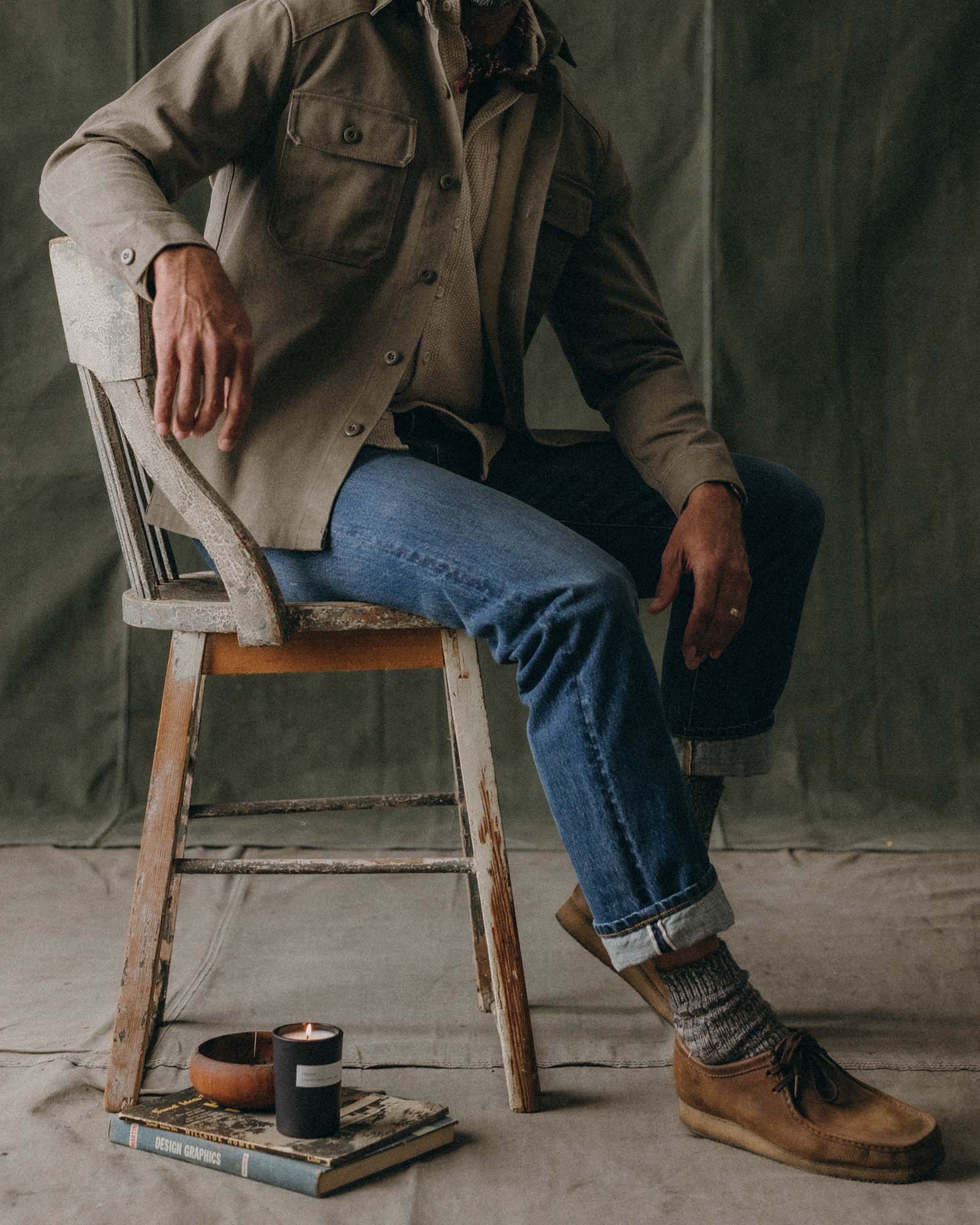 The Straight Jean in Mid Wash Organic Selvedge - Image 4