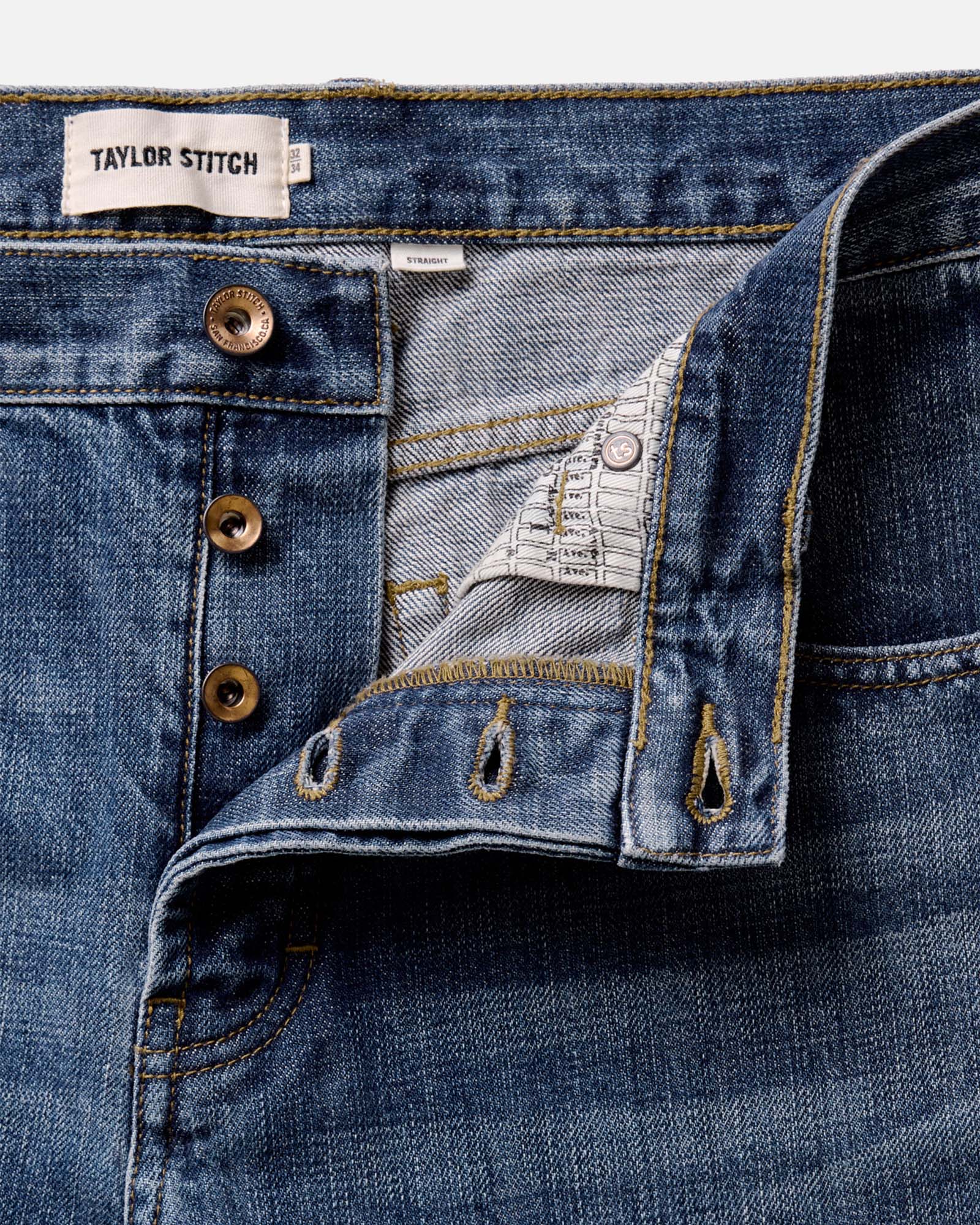 The Straight Jean in Mid Wash Organic Selvedge - Image 5