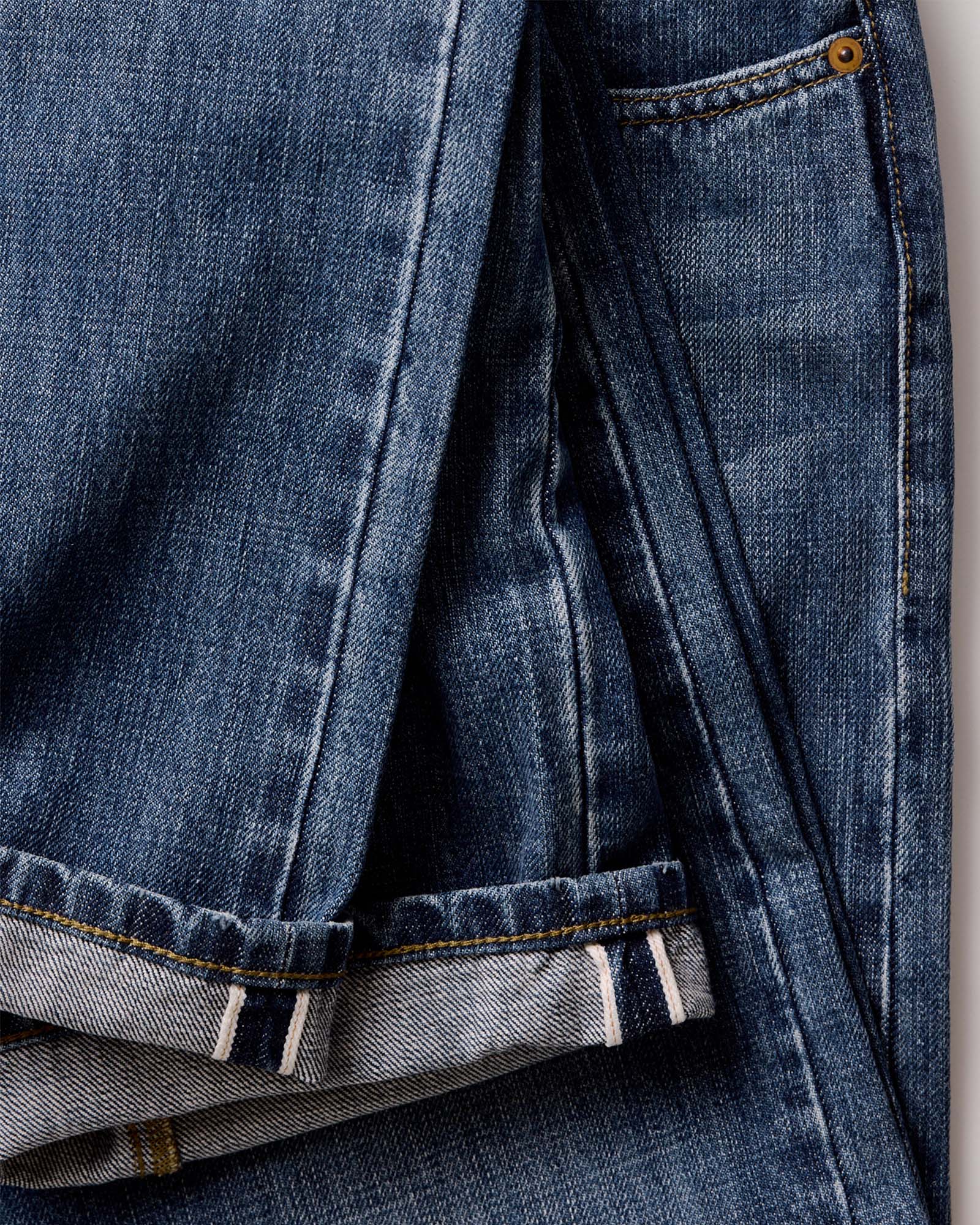 The Straight Jean in Mid Wash Organic Selvedge - Image 7