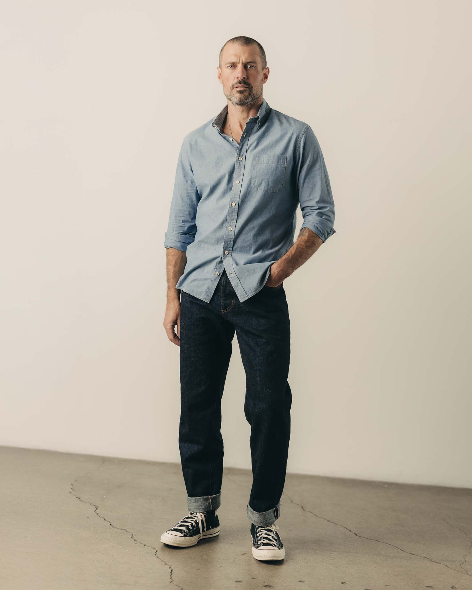 The Straight Jean in Rinsed Yoshiwa Selvedge - Image 2