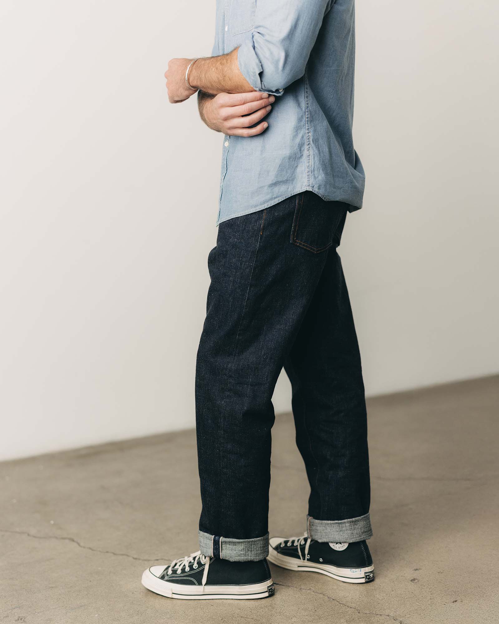 The Straight Jean in Rinsed Yoshiwa Selvedge - Image 3