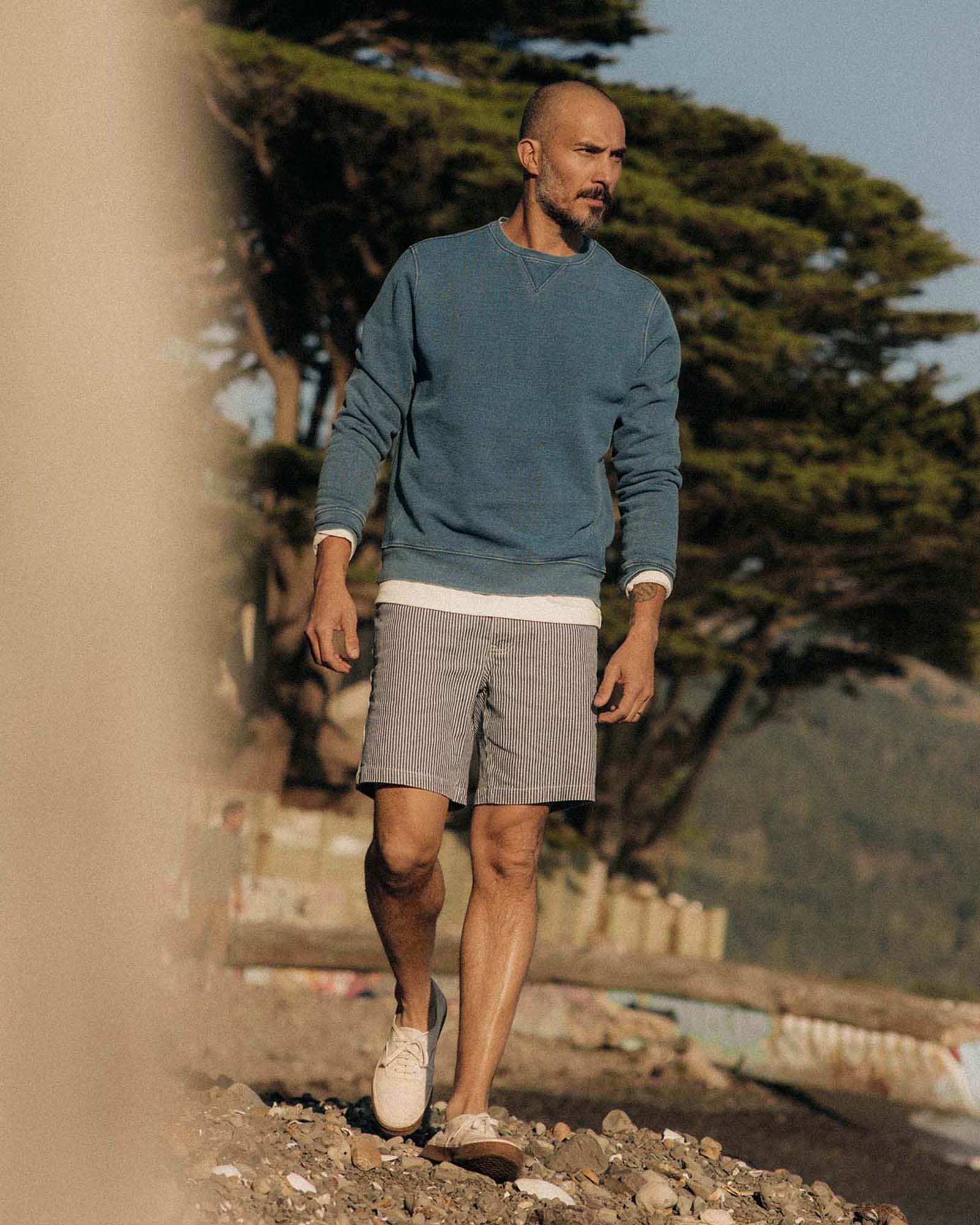 The Sunset Crew in Washed Indigo Terry - Image 2