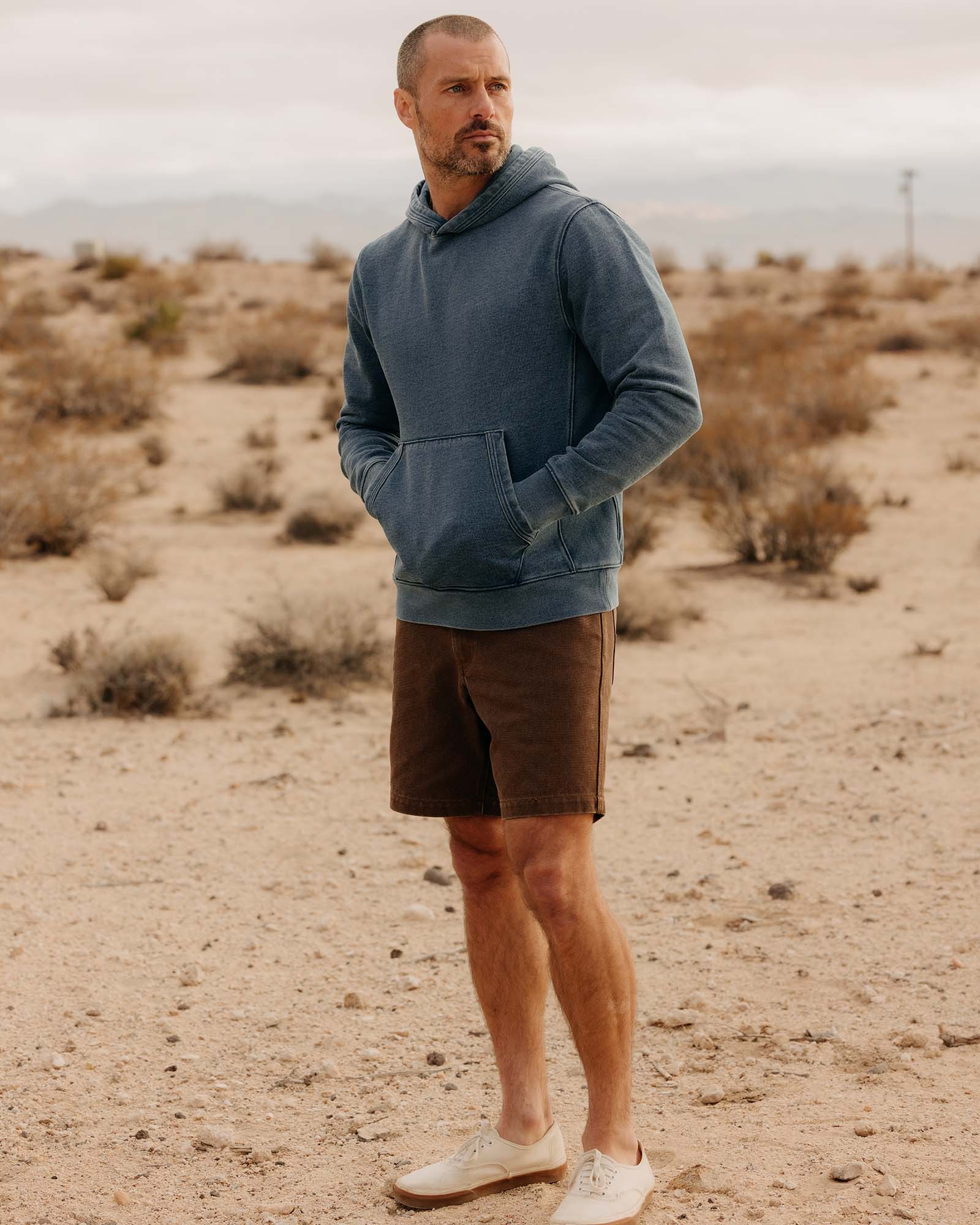 The Sunset Hoodie in Washed Indigo Terry - Image 5
