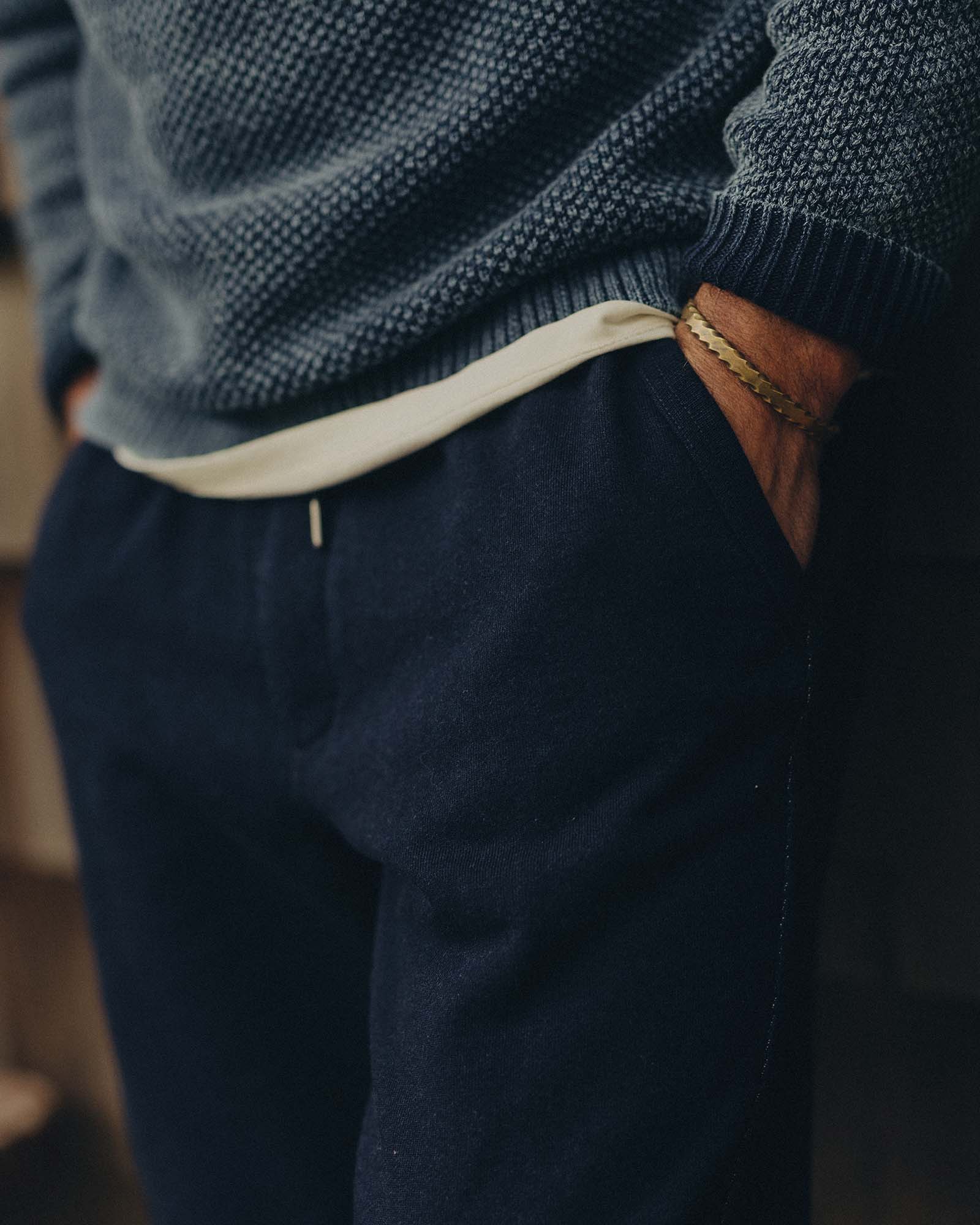 The Sunset Pant in Rinsed Indigo Terry - Image 3