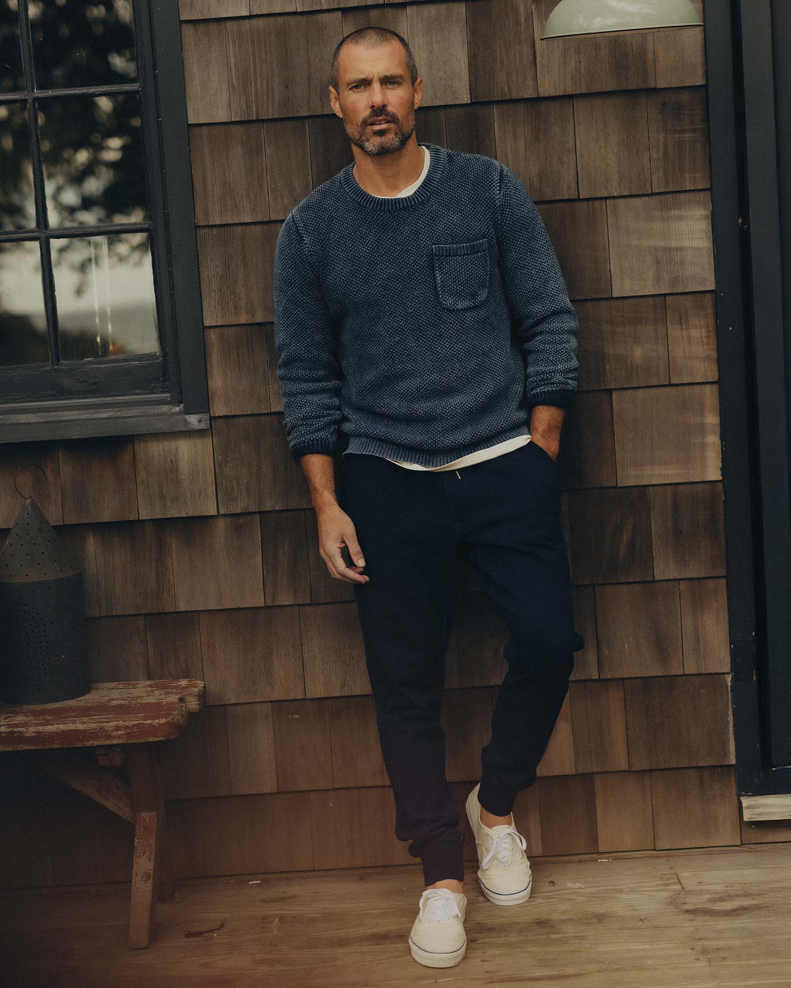 The Sunset Pant in Rinsed Indigo Terry - Image 4