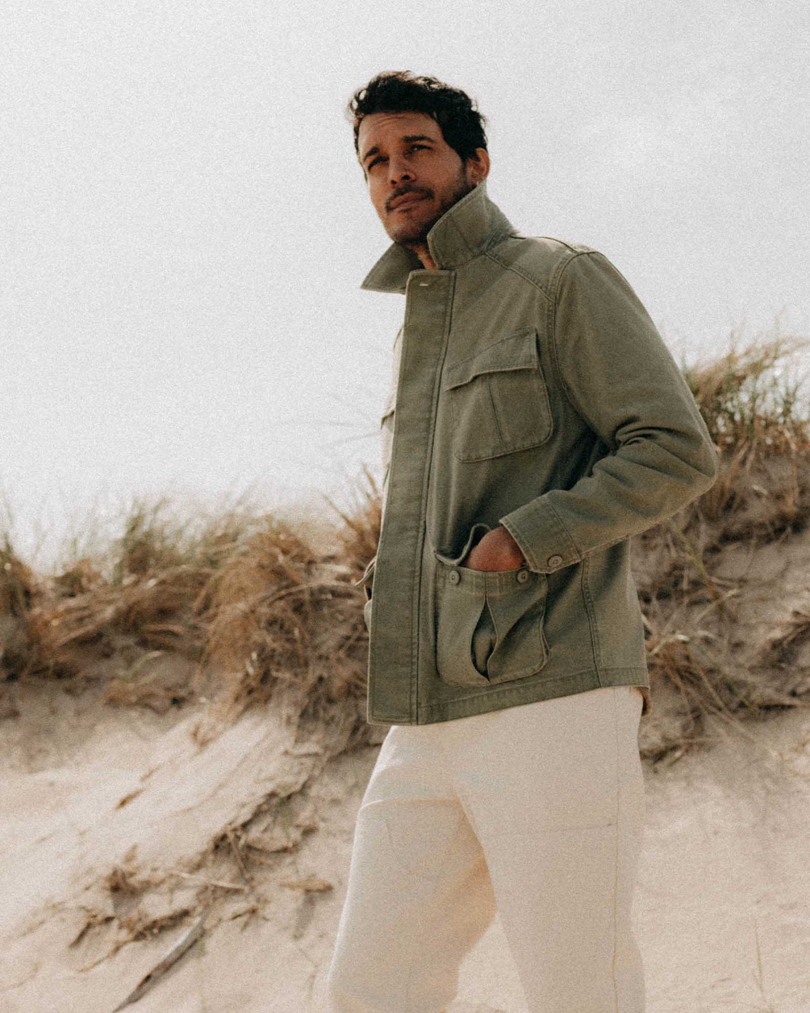 The Surplus Jacket in Field Olive Reverse Sateen - Image 5