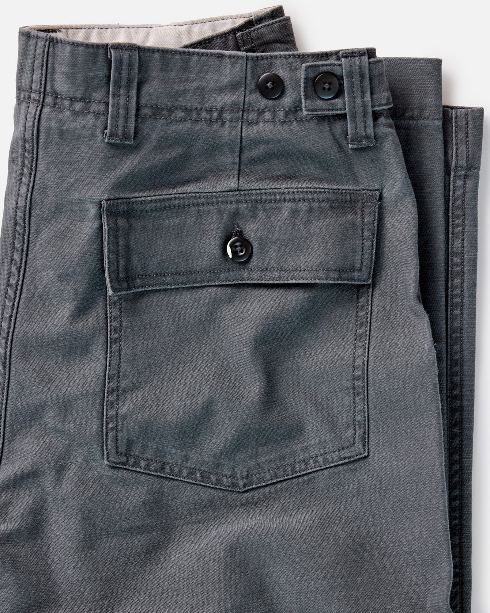 The Surplus Pant in Faded Black Reverse Sateen - Image 7