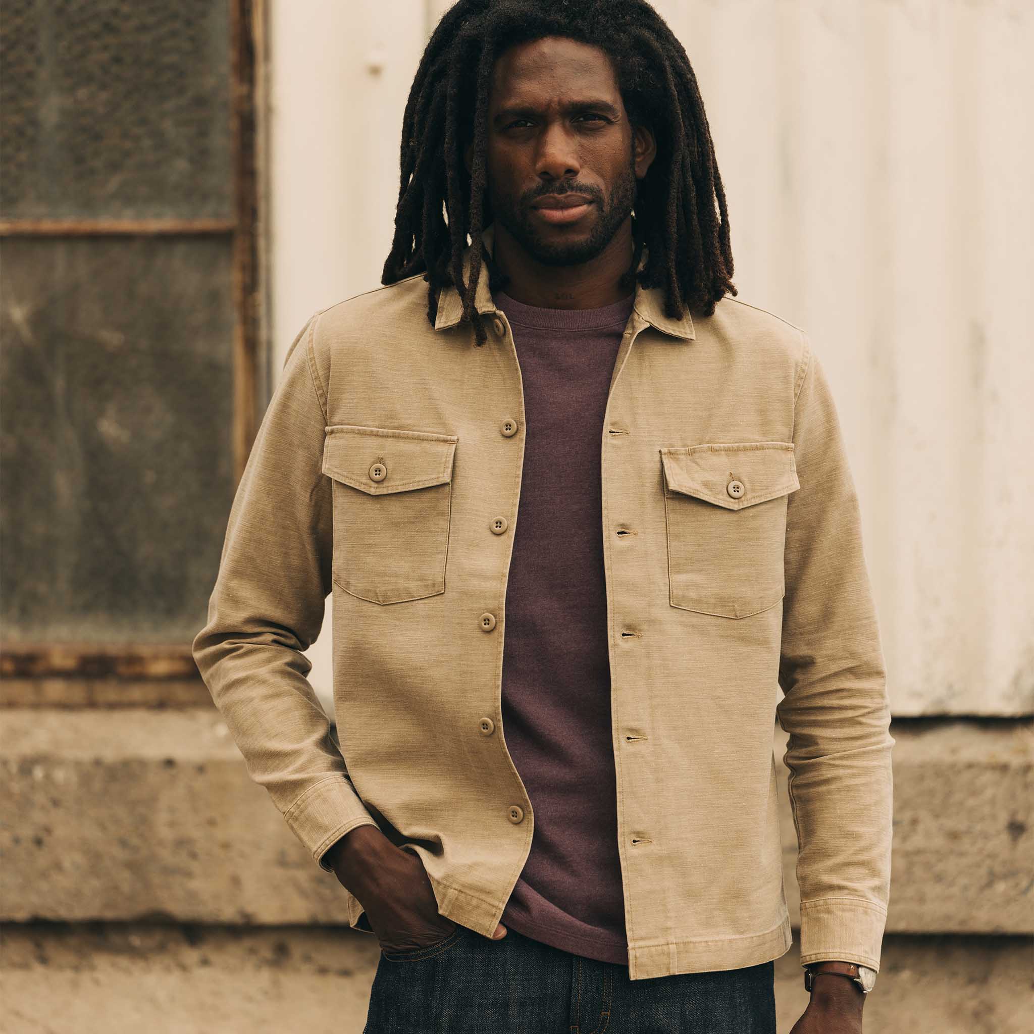The Surplus Shirt in Field Khaki Reverse Sateen - Image 2