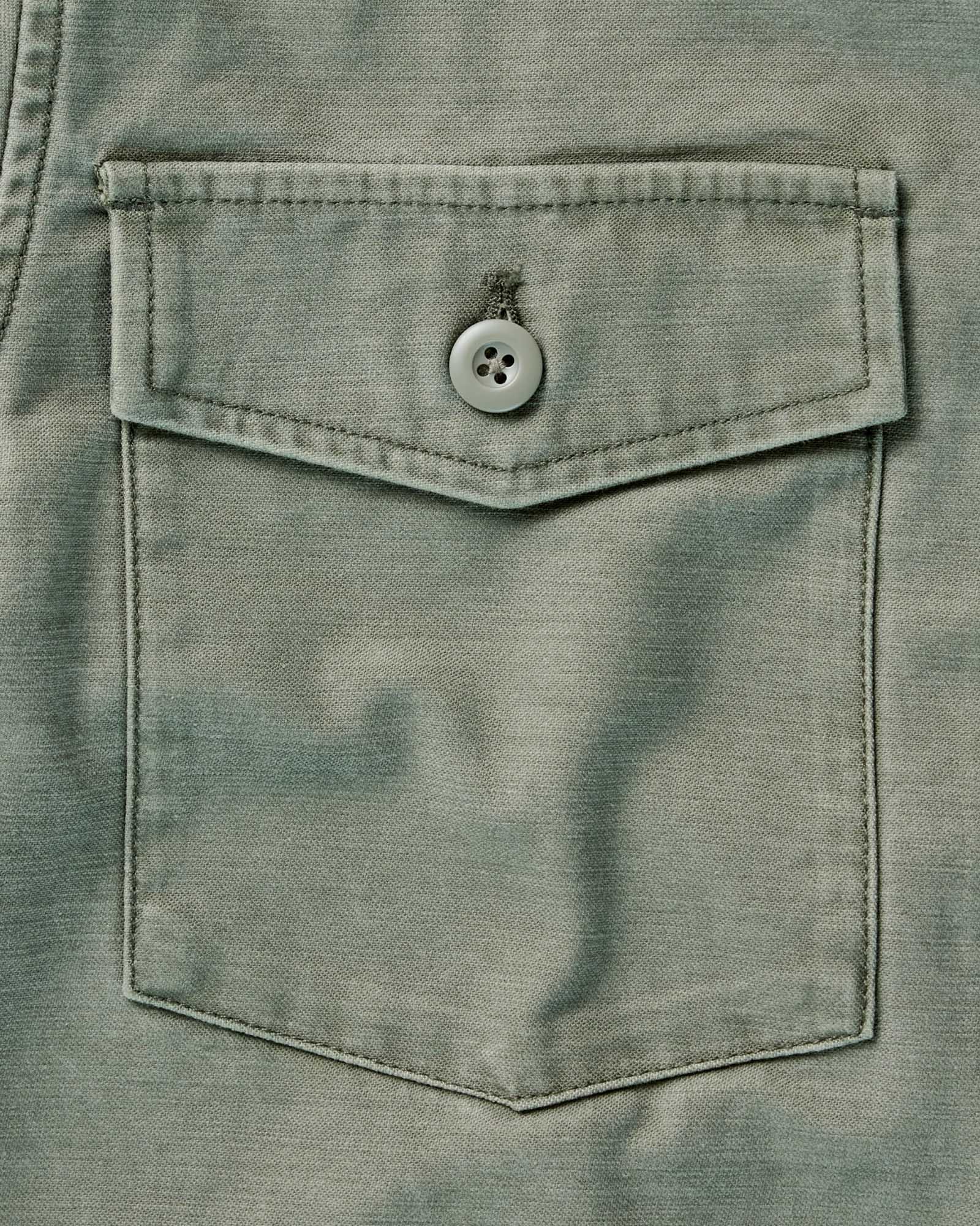 The Surplus Shirt in Field Olive Reverse Sateen - Image 5