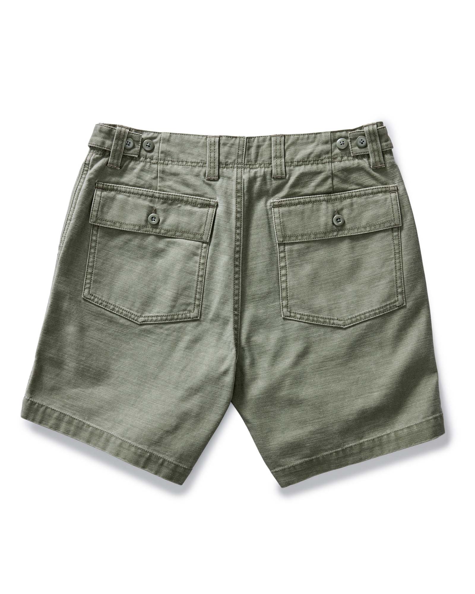 The Surplus Short in Field Olive Reverse Sateen - Image 6