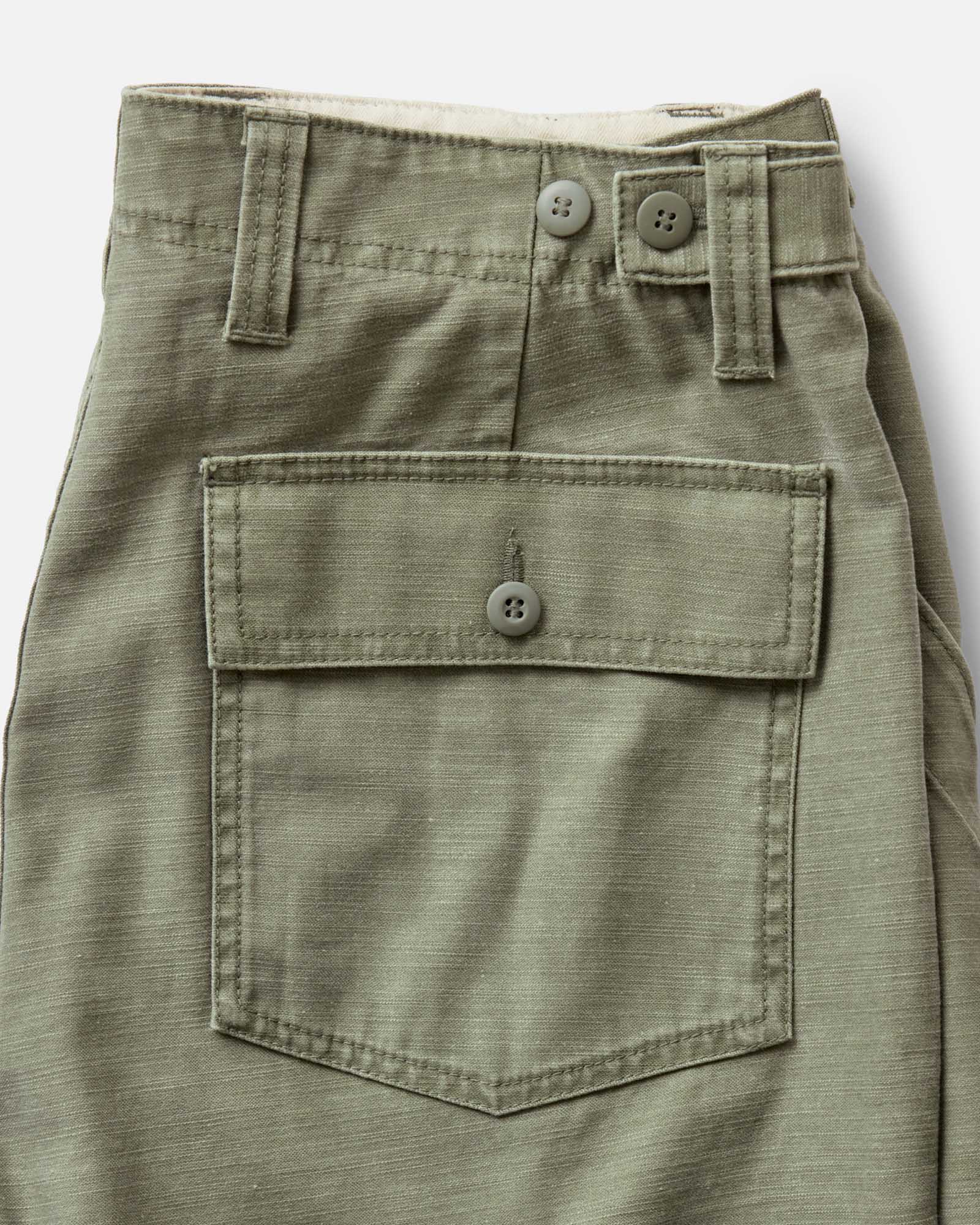 The Surplus Short in Field Olive Reverse Sateen - Image 5