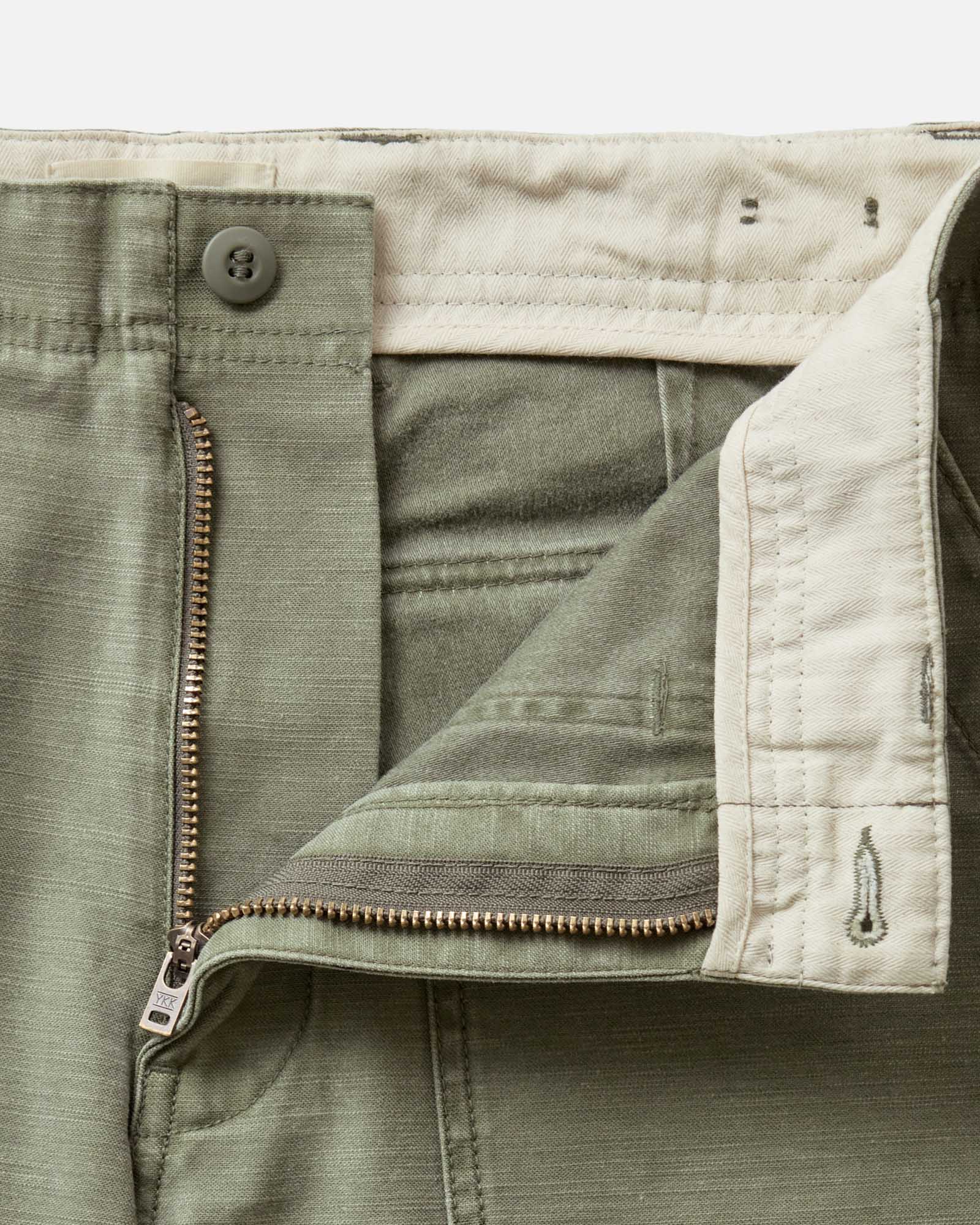 The Surplus Short in Field Olive Reverse Sateen - Image 6