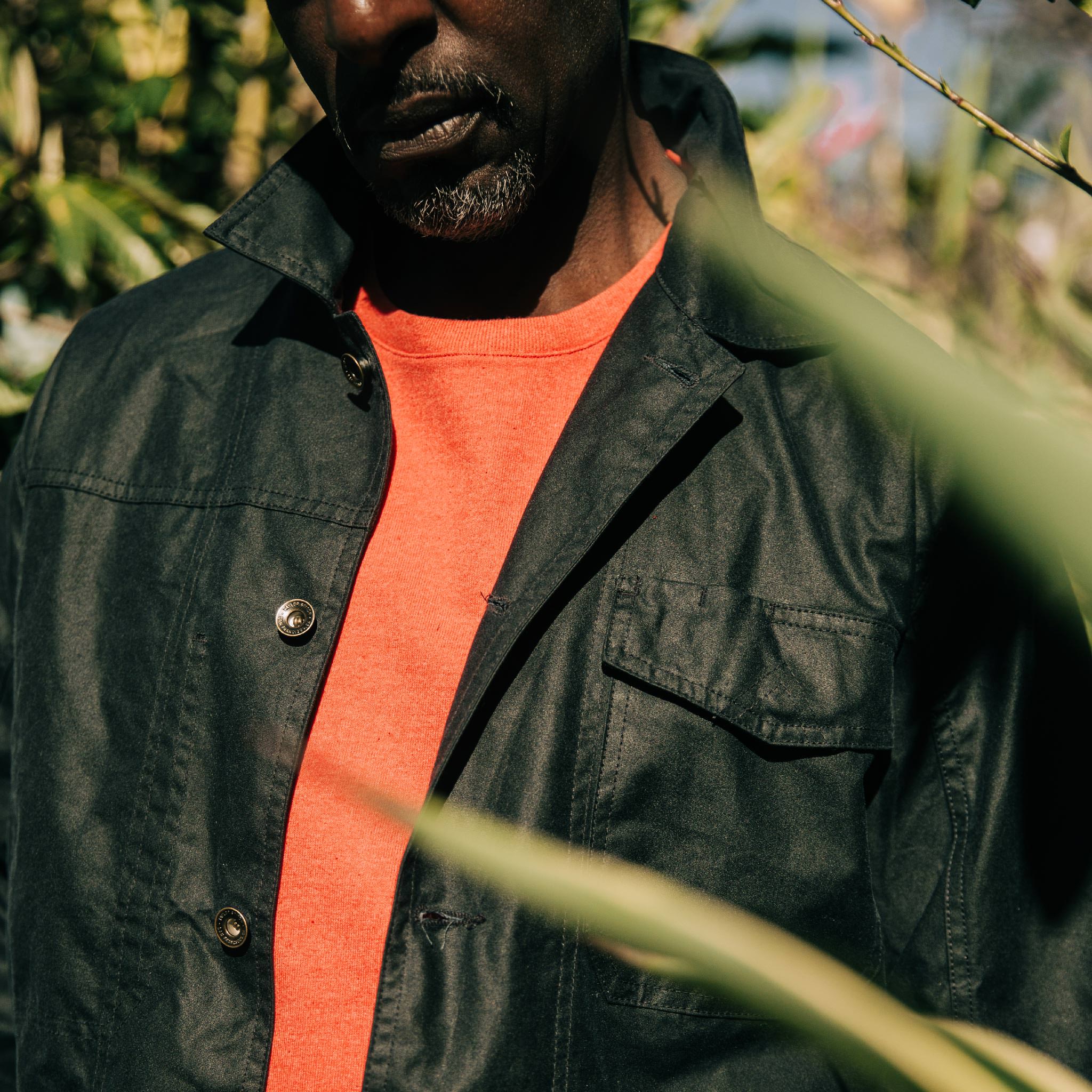 The Task Jacket in Waxed Navy - Image 3