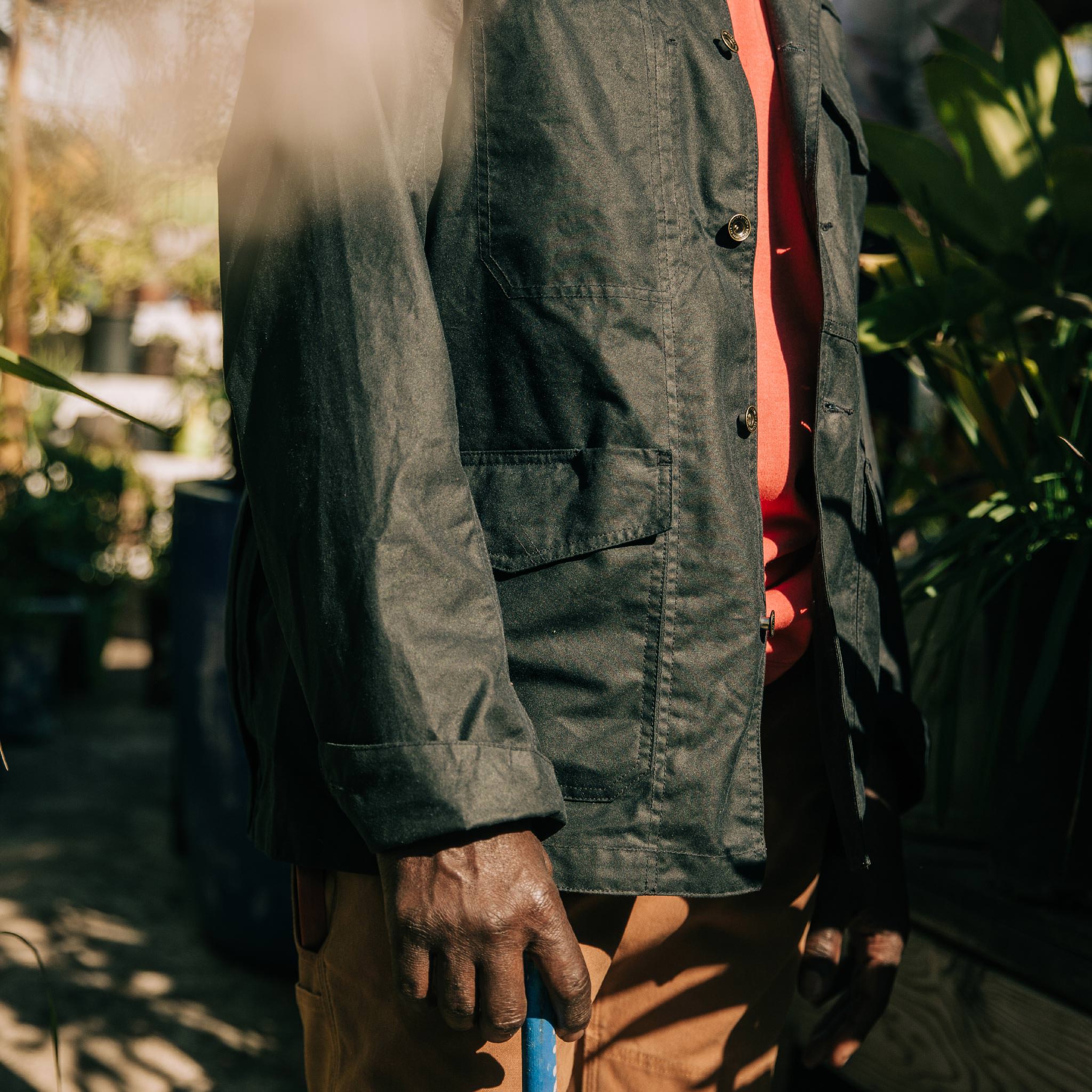 The Task Jacket in Waxed Navy - Image 4