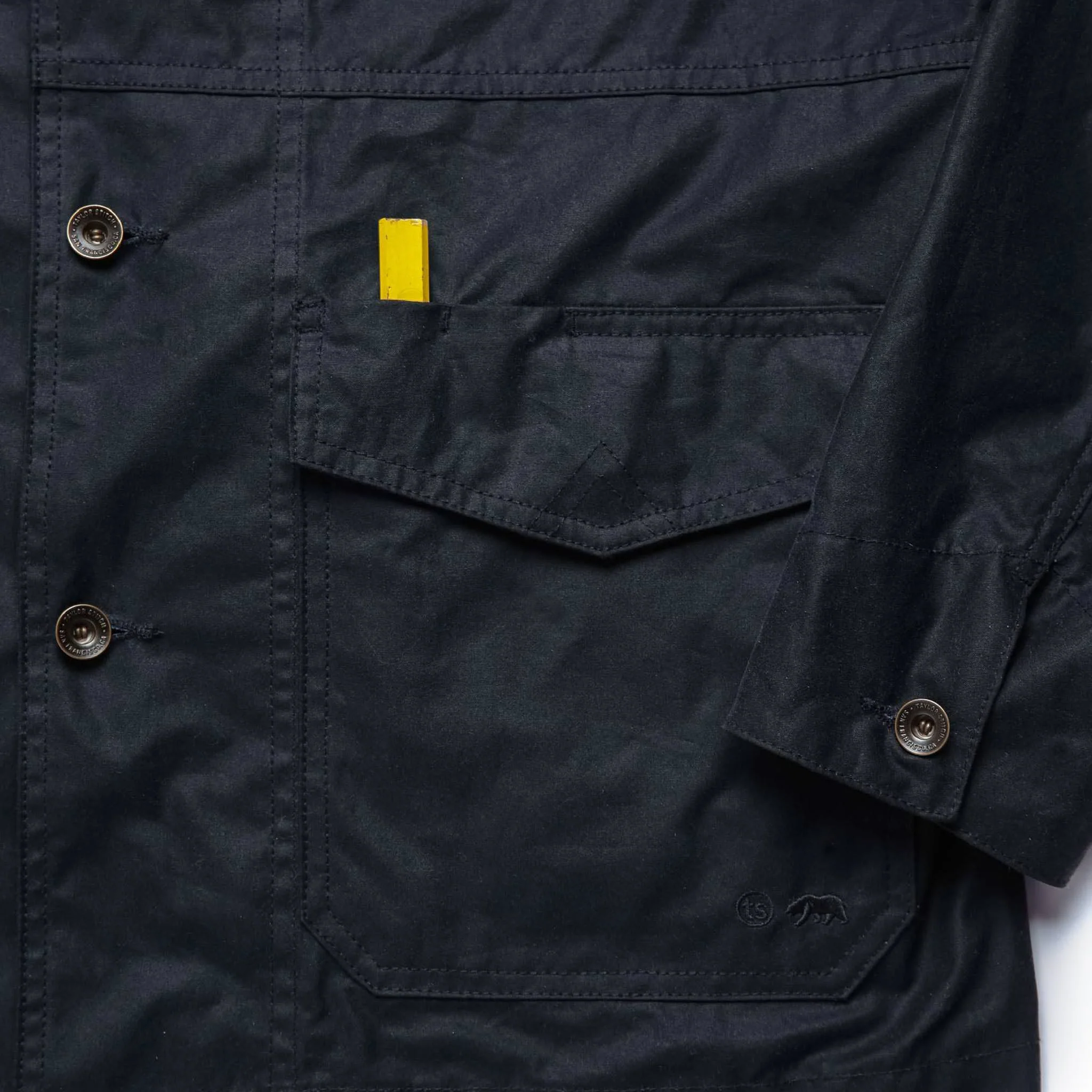 The Task Jacket in Waxed Navy - Image 8