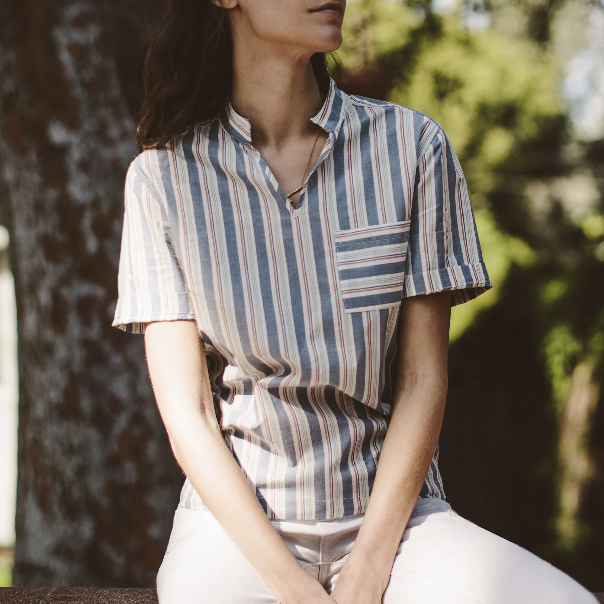 The Abbot Popover in Surf Stripe - Image 2
