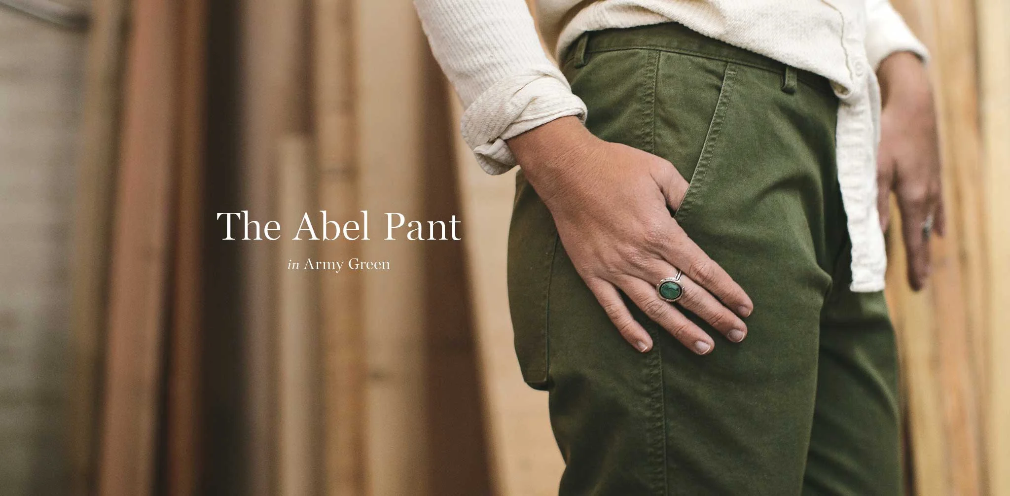 The Abel Pant in Army Green - Image 7