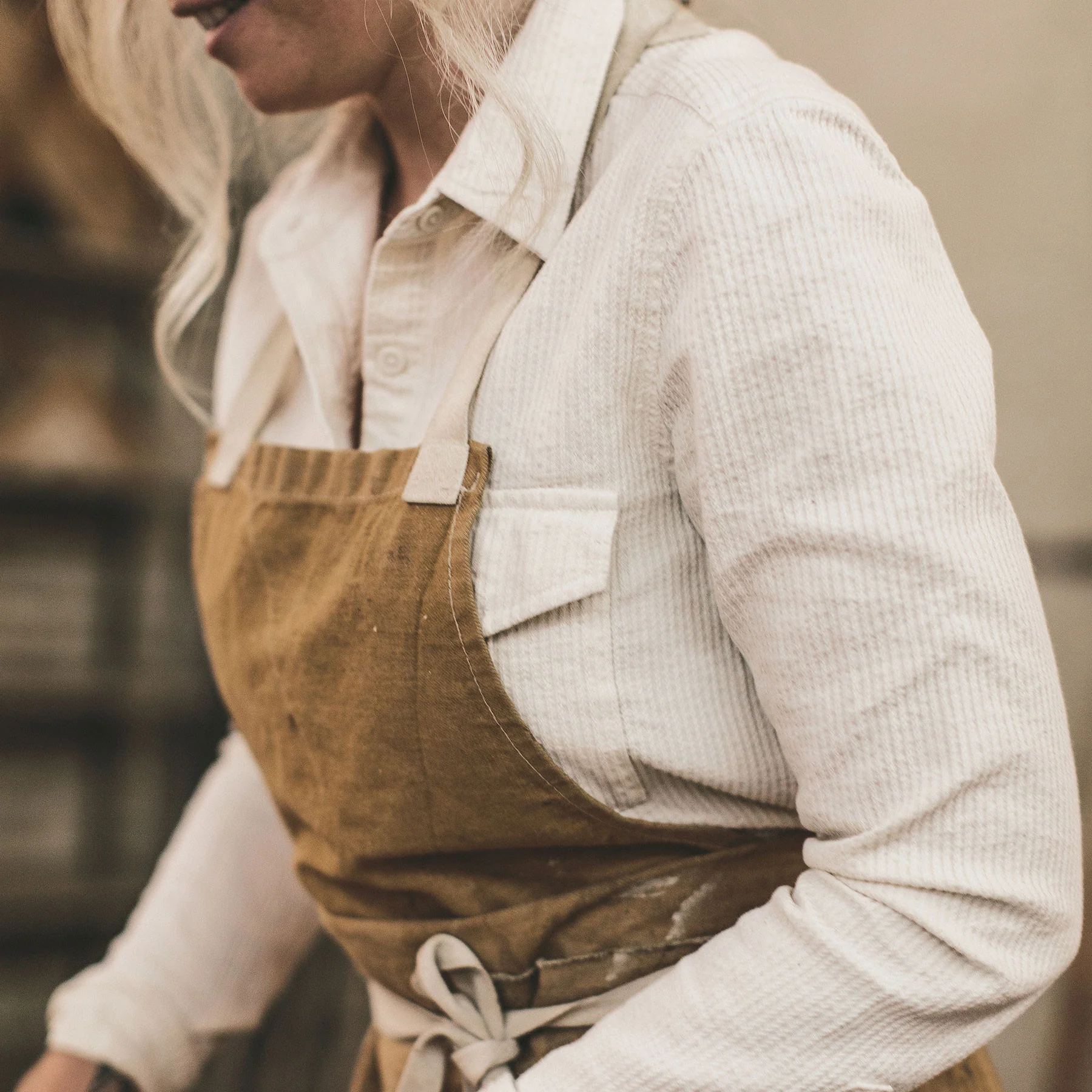 The Andie Shirt in Natural Corded Denim - Image 5