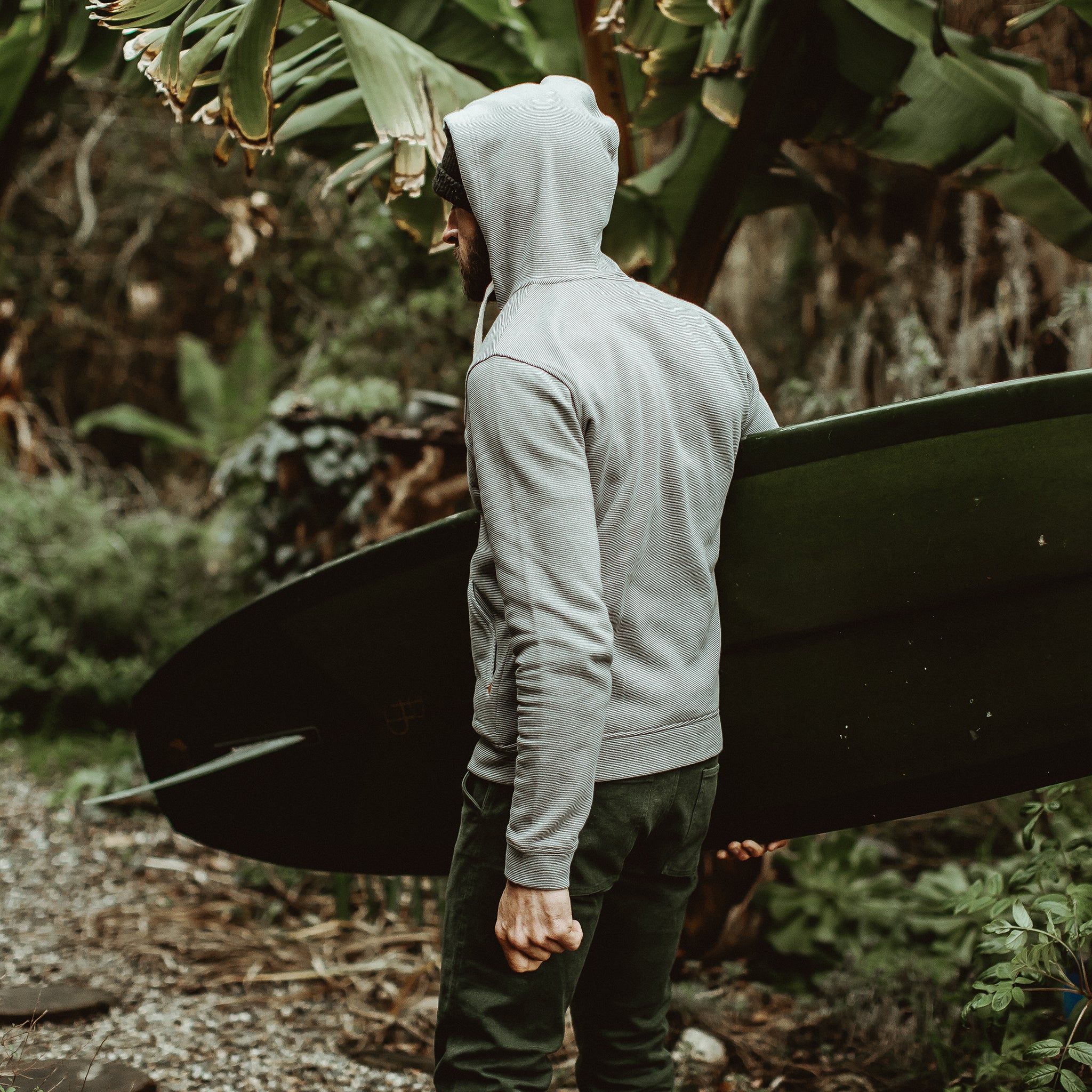 The Après Hoodie in Grey Stripe - Image 6