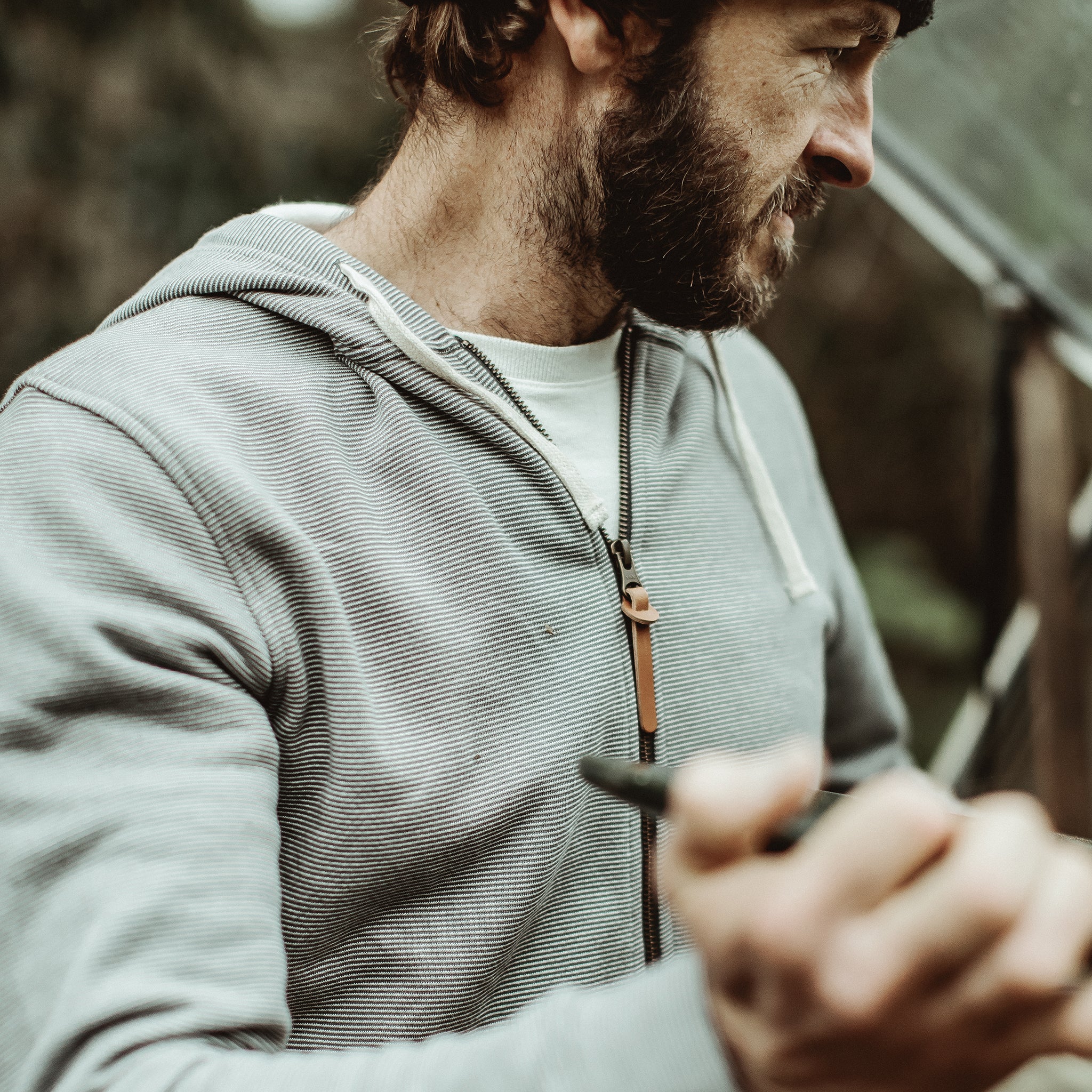 The Après Hoodie in Grey Stripe - Image 7