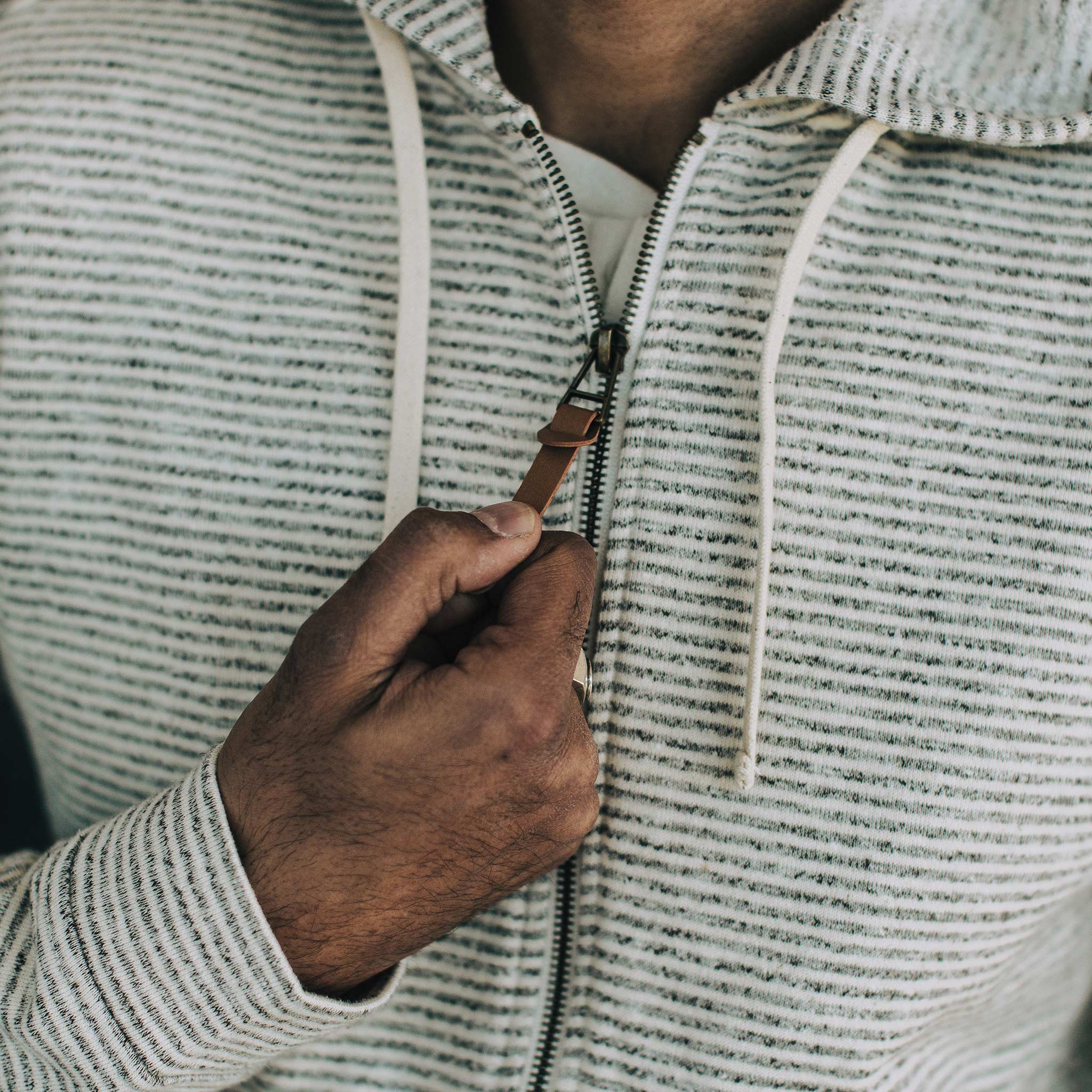 The Après Hoodie in Natural Hemp Stripe - Image 5