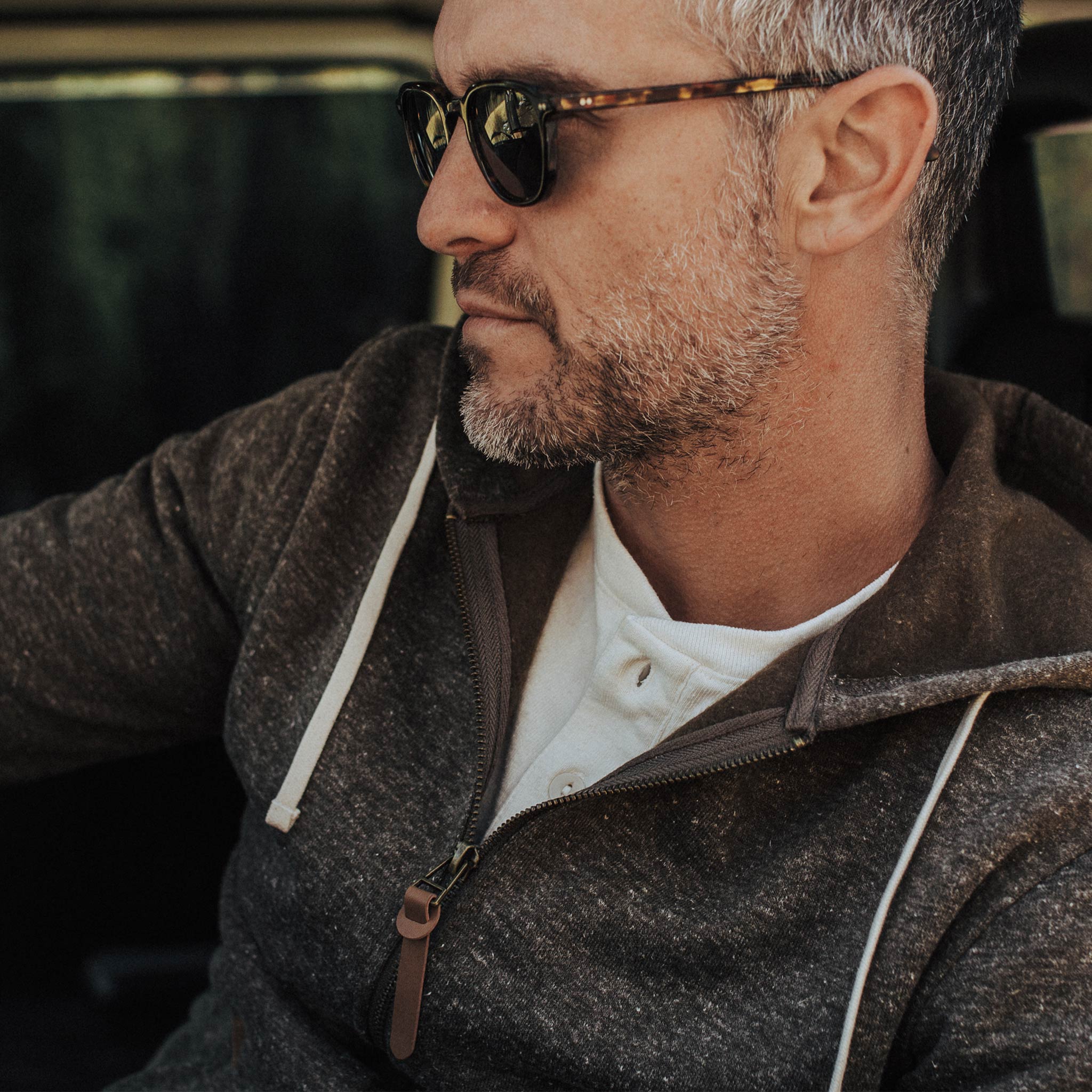 The Après Hoodie in Olive Hemp Donegal - Image 3