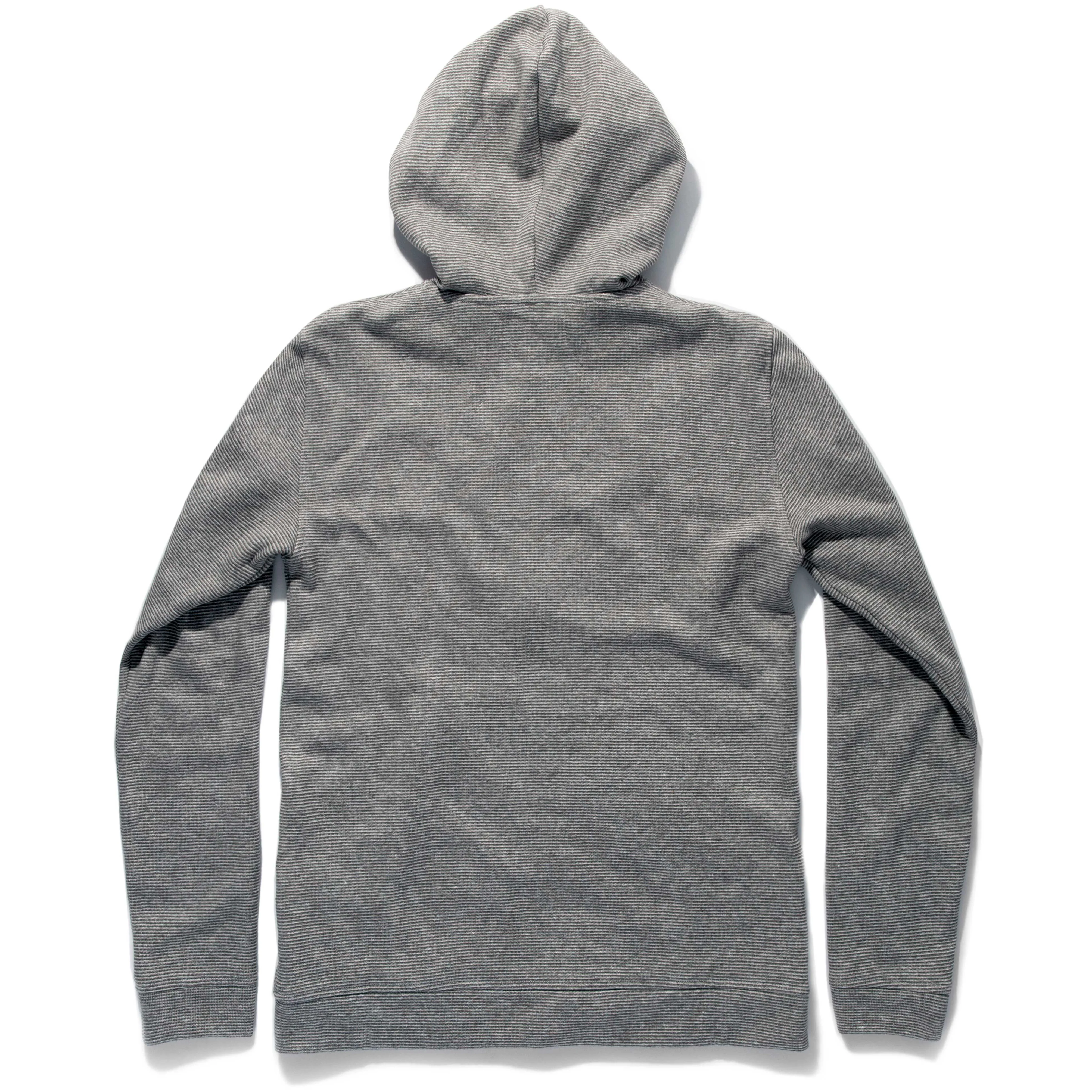The Après Hoodie in Olive Stripe Hemp Fleece - Image 10