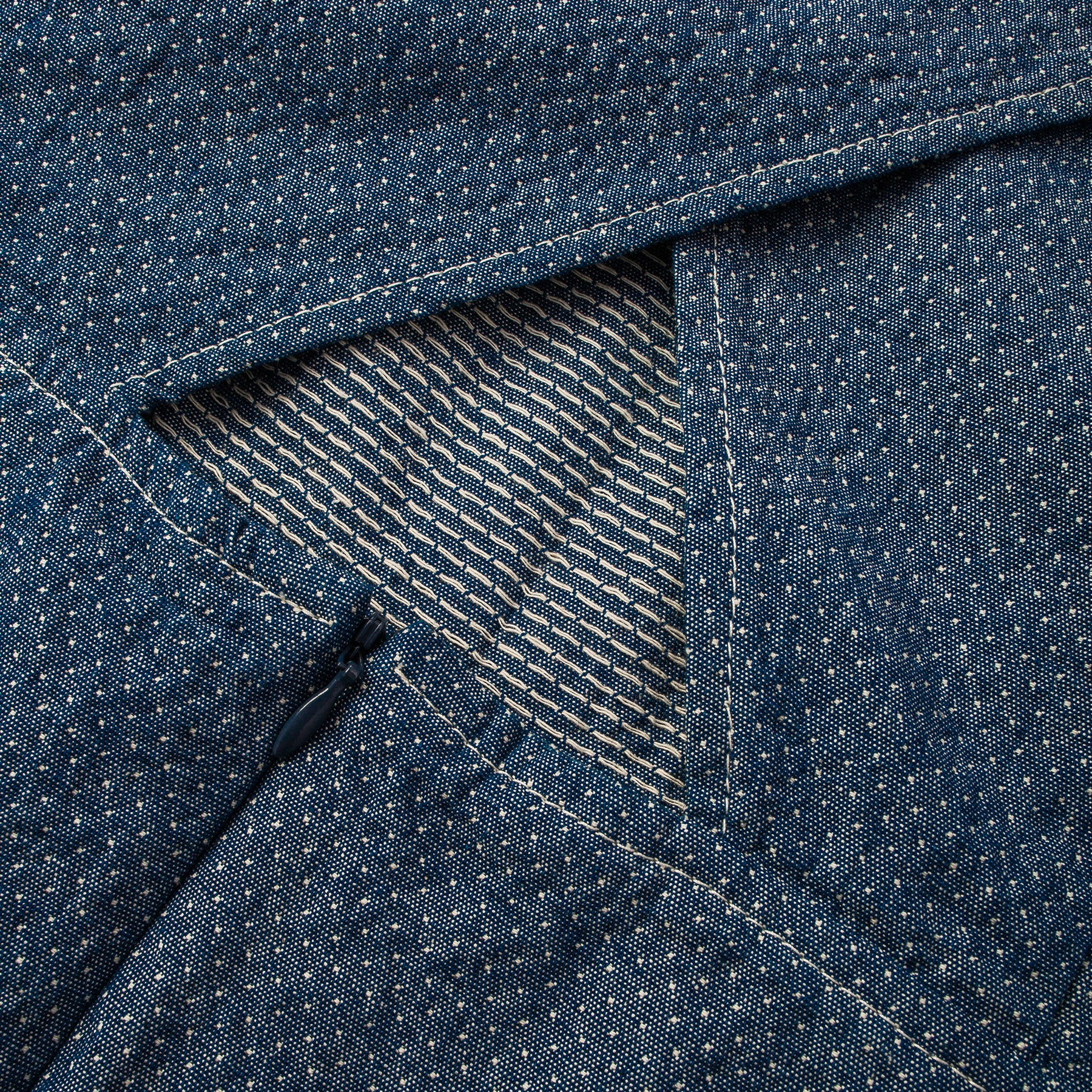 The Audrey Dress in Indigo Jacquard - Image 7