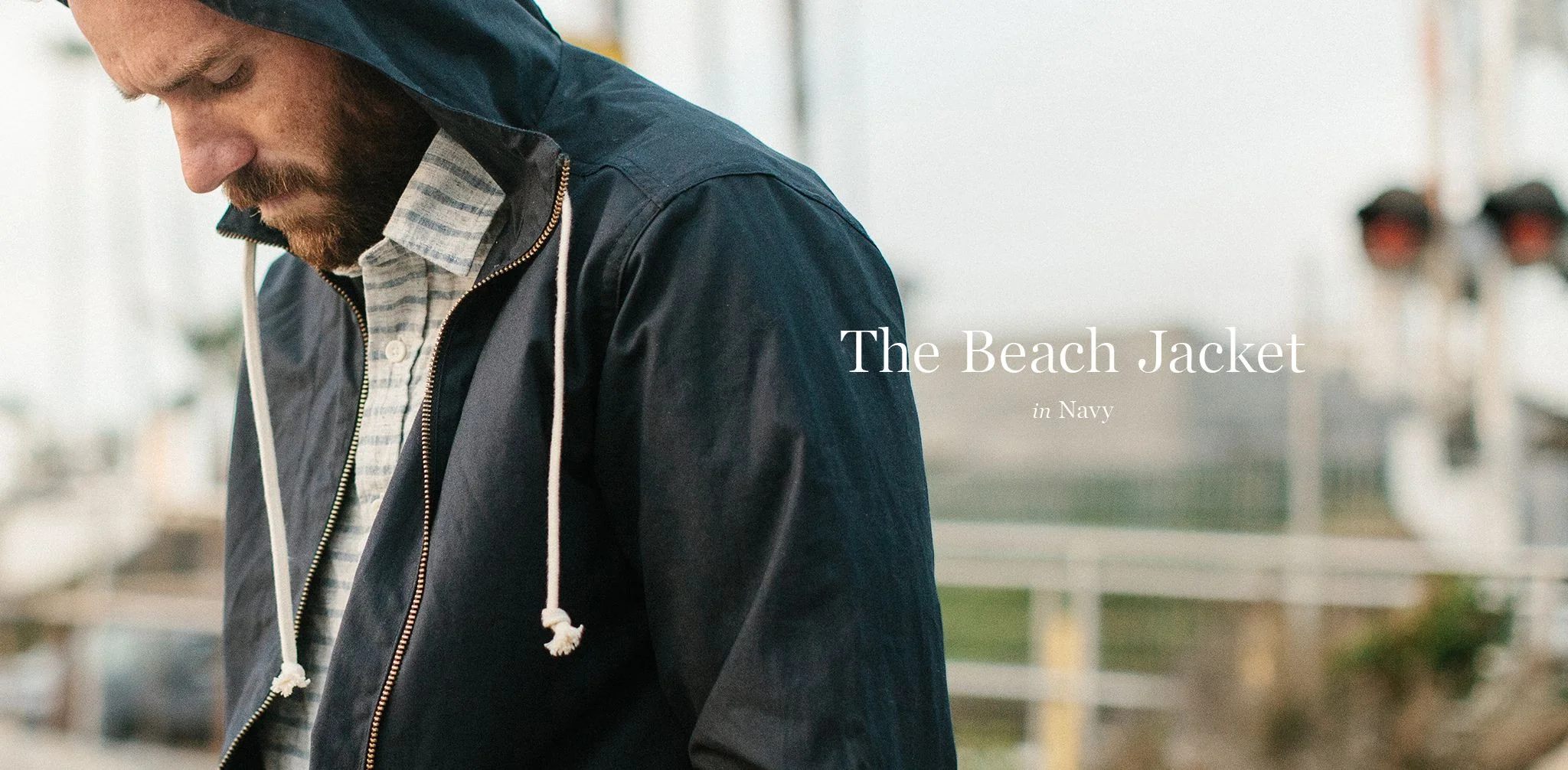 The Beach Jacket in Navy - Image 7