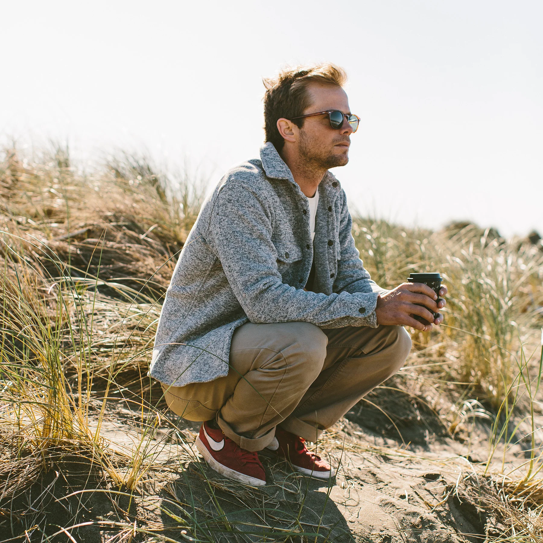 The Big Sur Jacket in Heather Grey Polartec - Image 2
