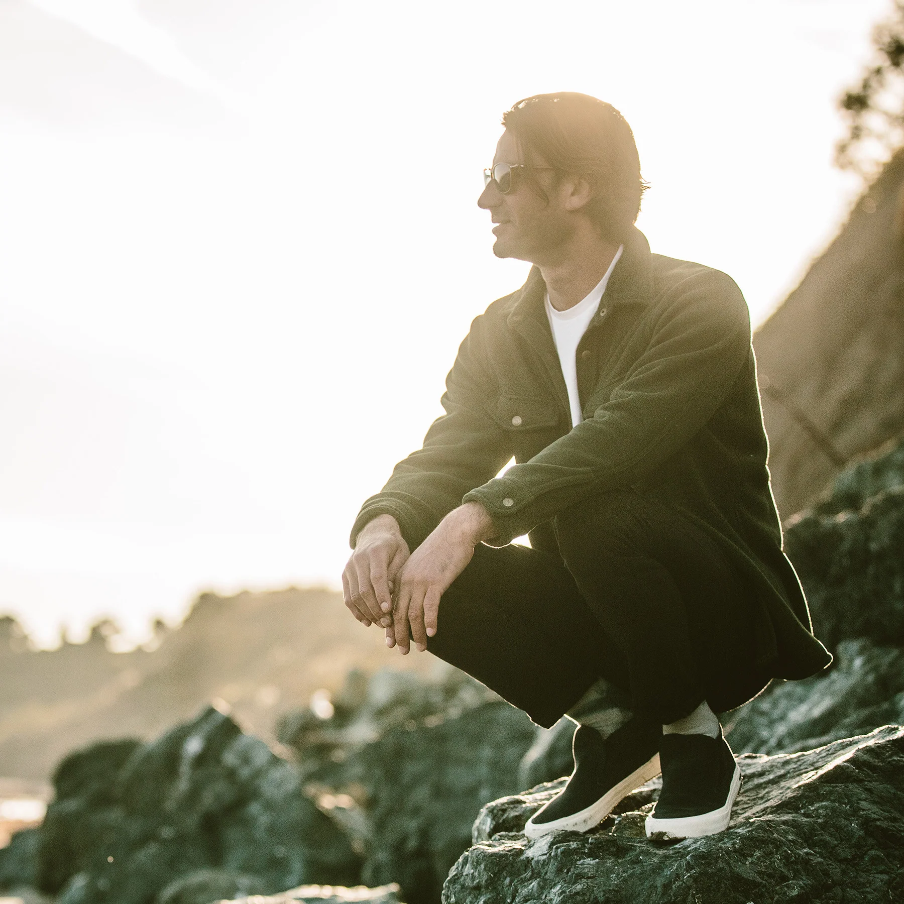The Big Sur Jacket in Heather Olive Polartec - Image 6