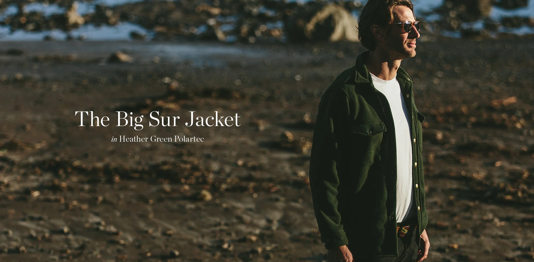 The Big Sur Jacket in Heather Olive Polartec - Image 8