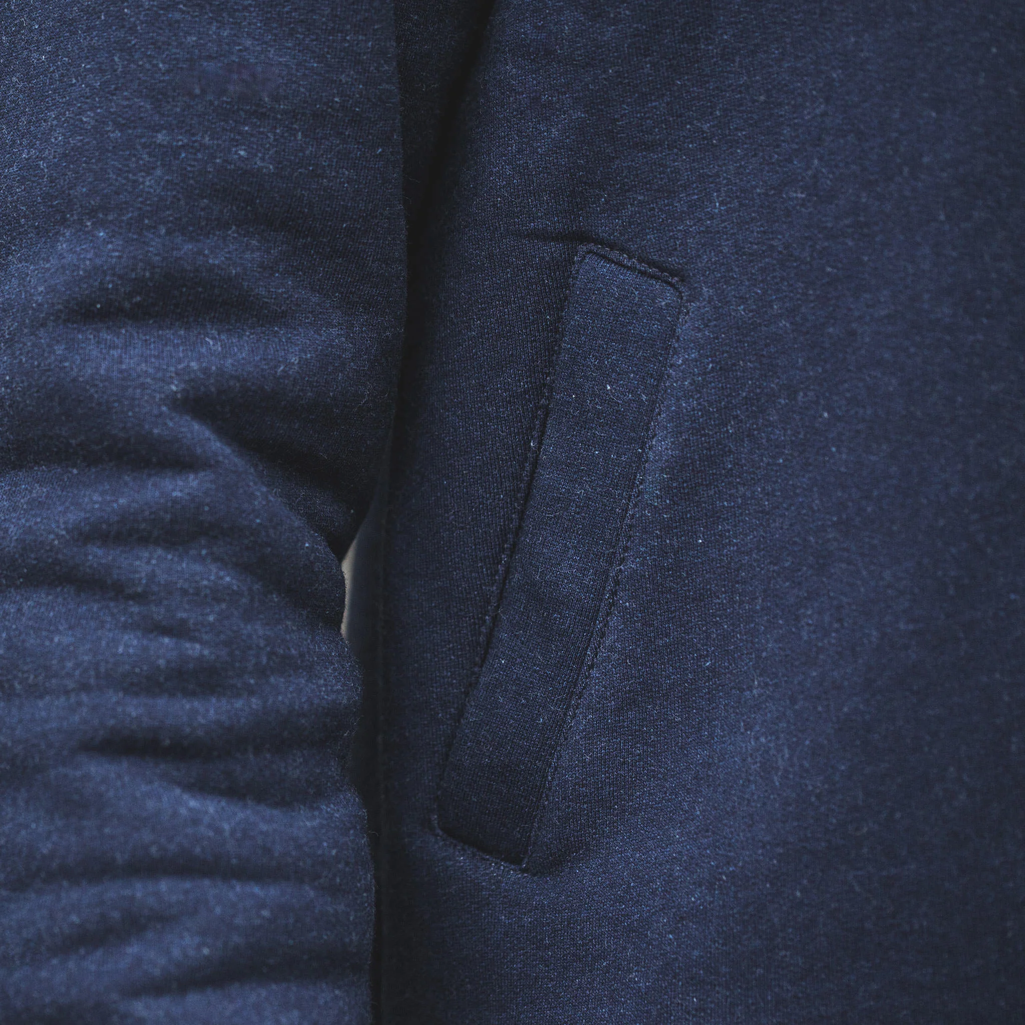 The Bomber in Indigo Fleece - Image 3