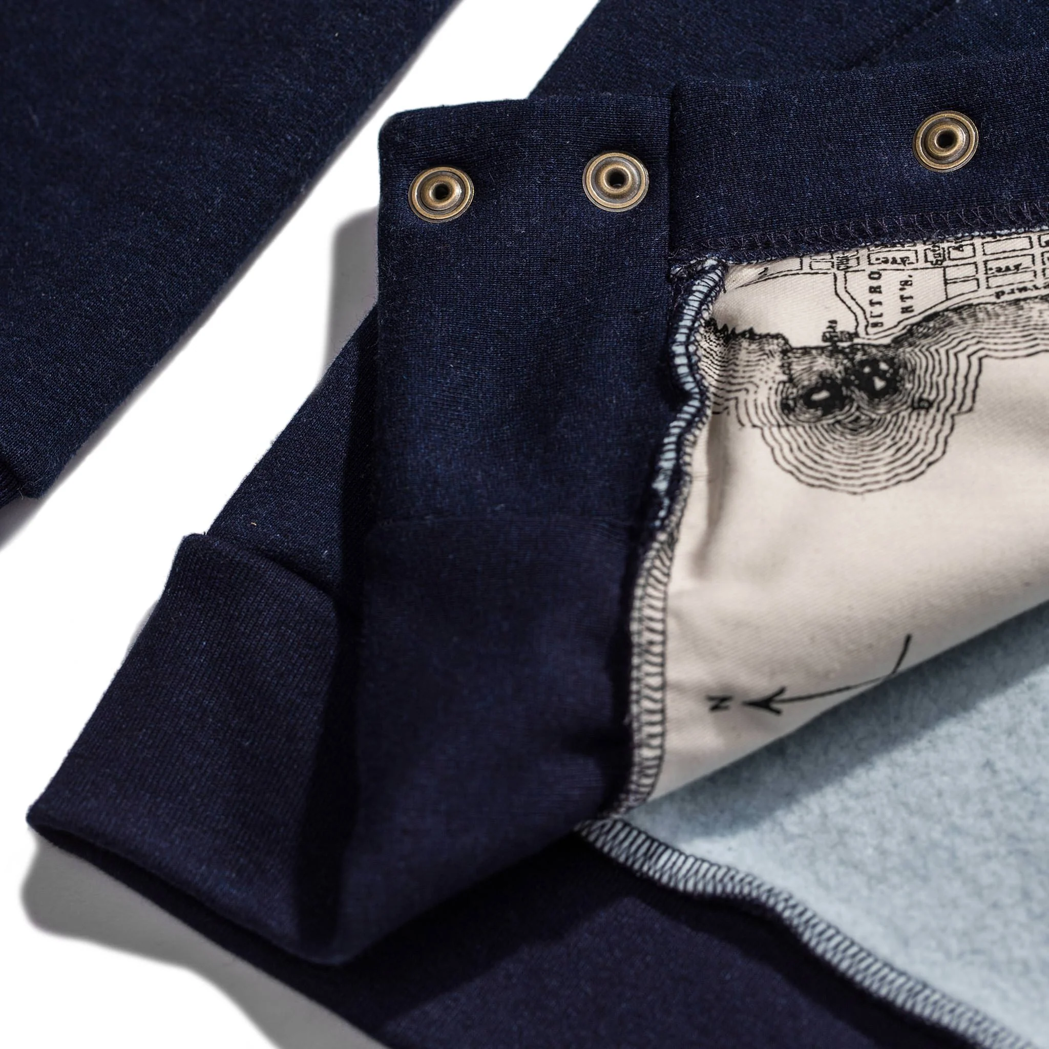 The Bomber in Indigo Fleece - Image 7