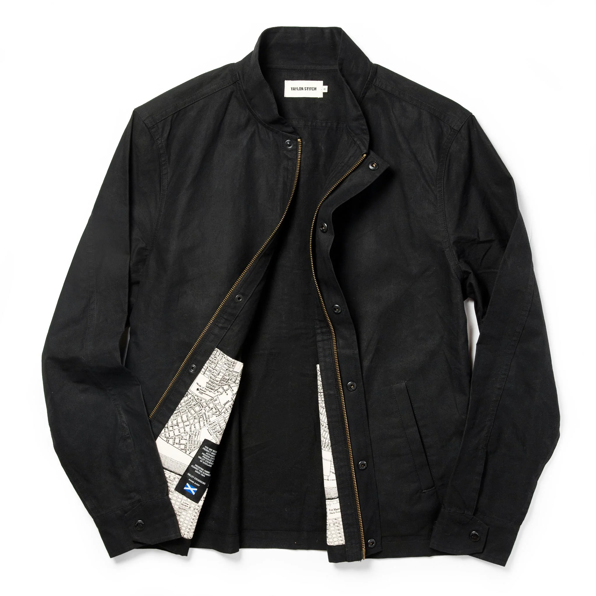 The Bomber Jacket in Black Dry Wax - Image 9
