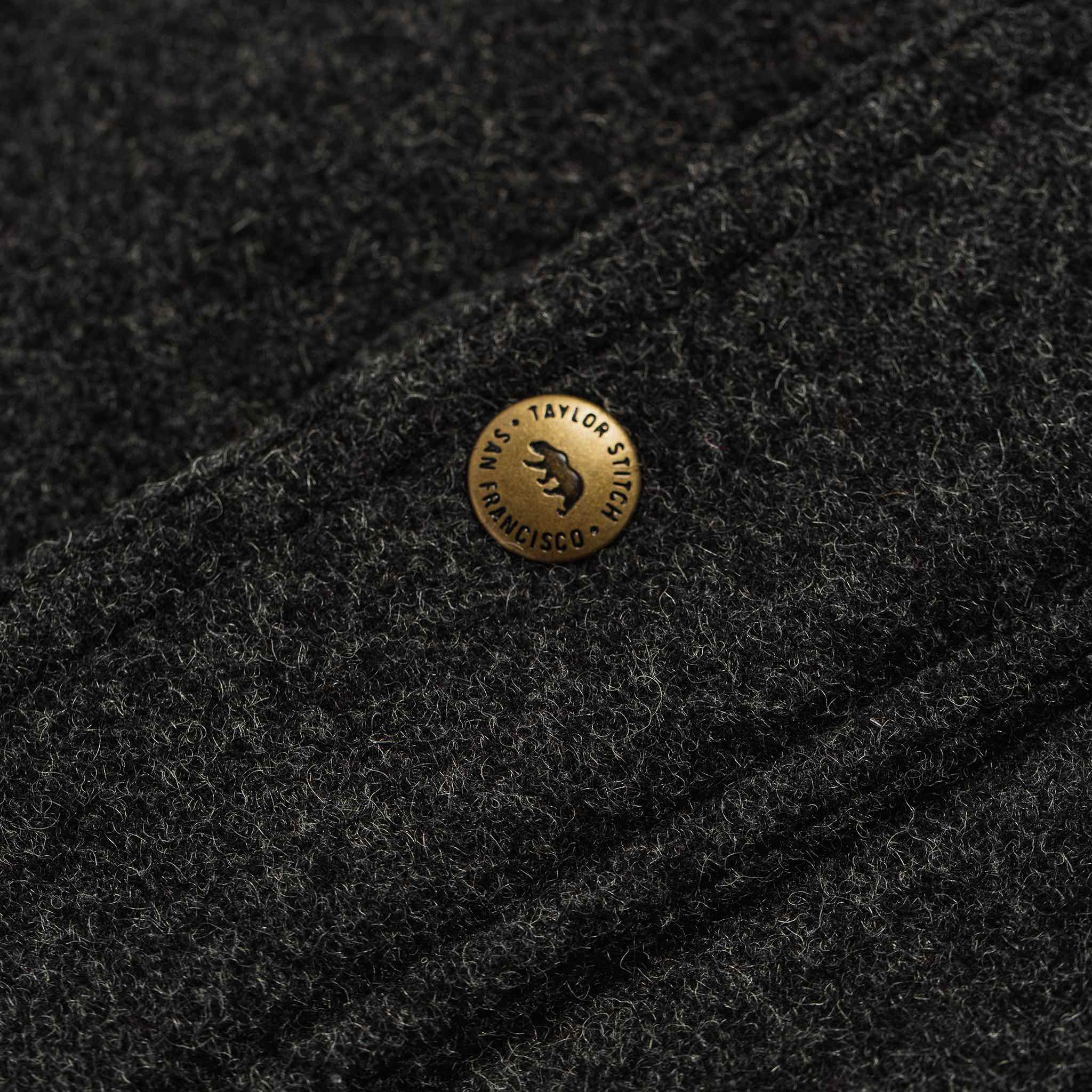 The Bomber Jacket in Charcoal Wool - Image 9