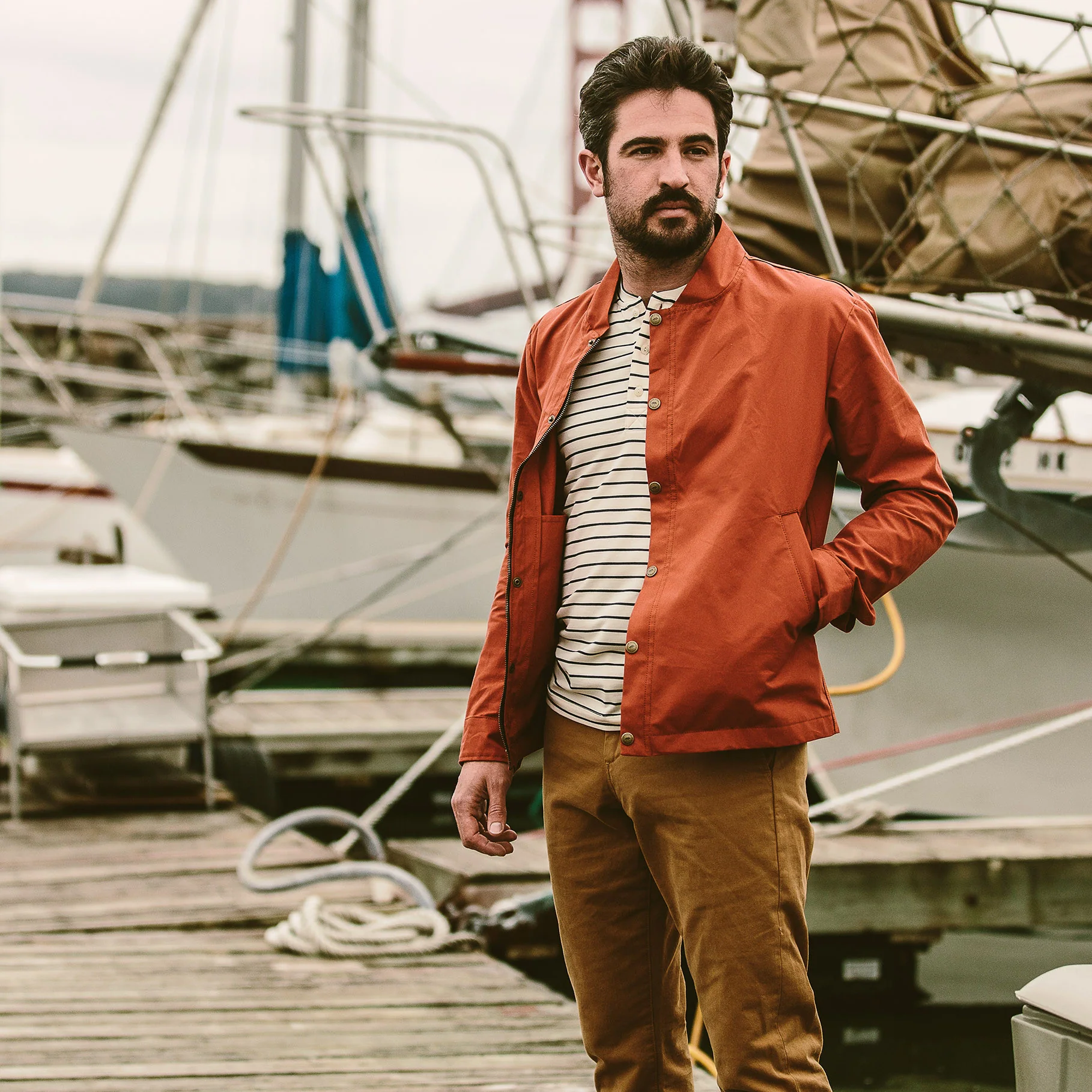 The Bomber Jacket in Rust - Image 2