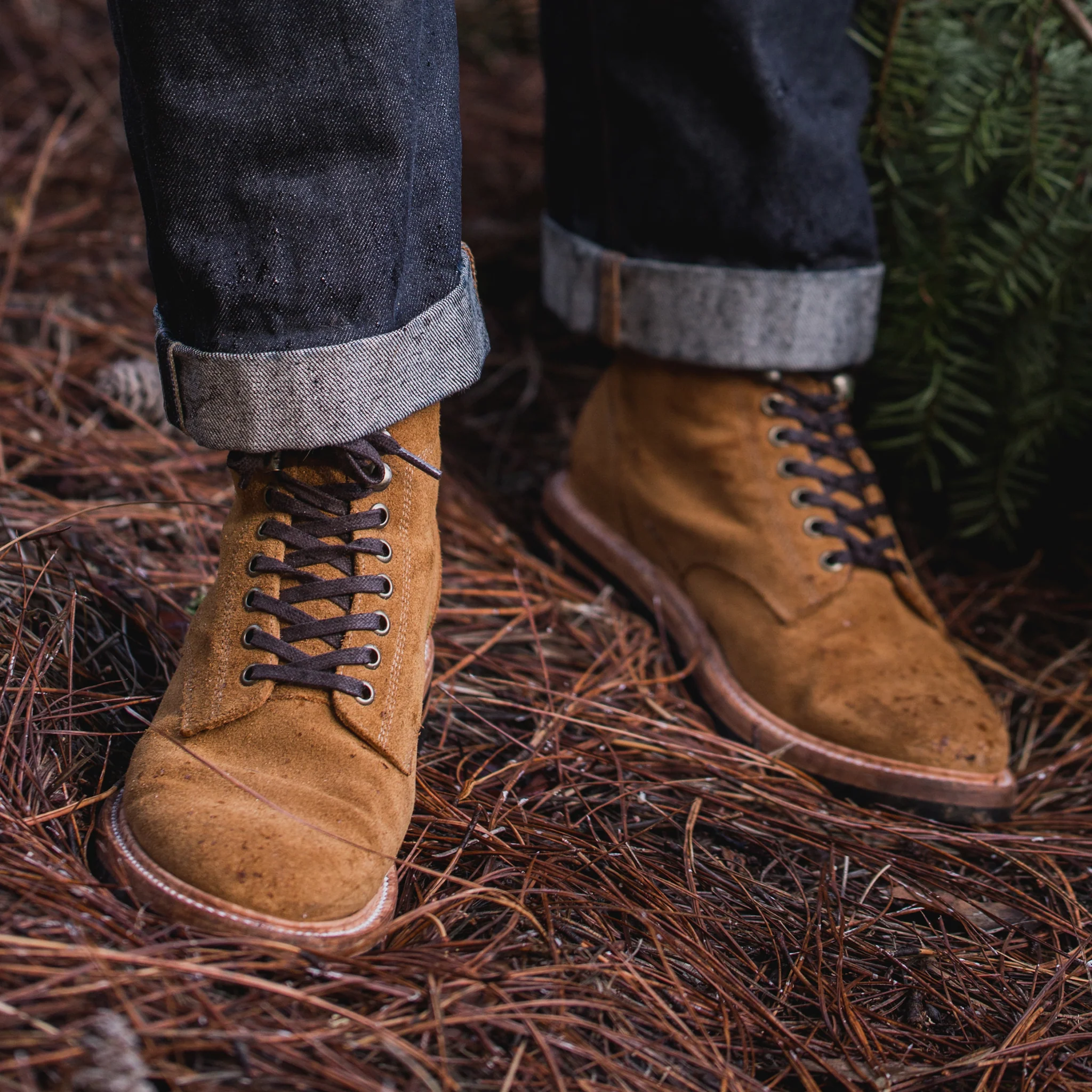 The Trench Boot in Golden Weatherproof Suede - Image 2