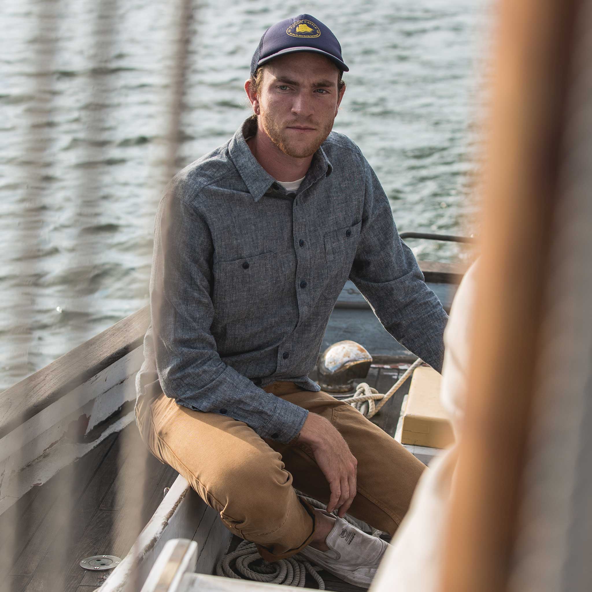 The California in Blue Hemp Chambray - Image 2