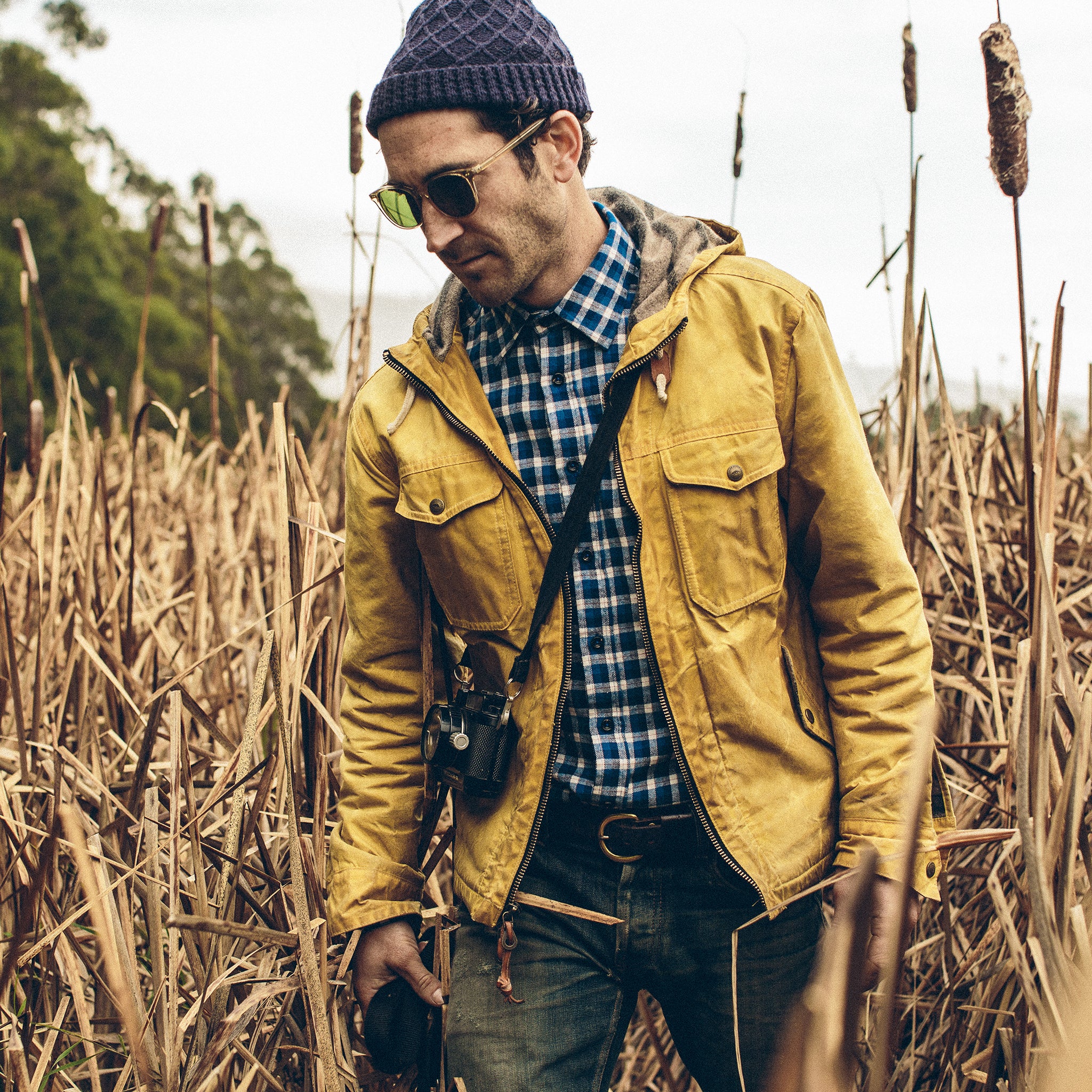 The California in Brushed Navy Plaid - Image 2