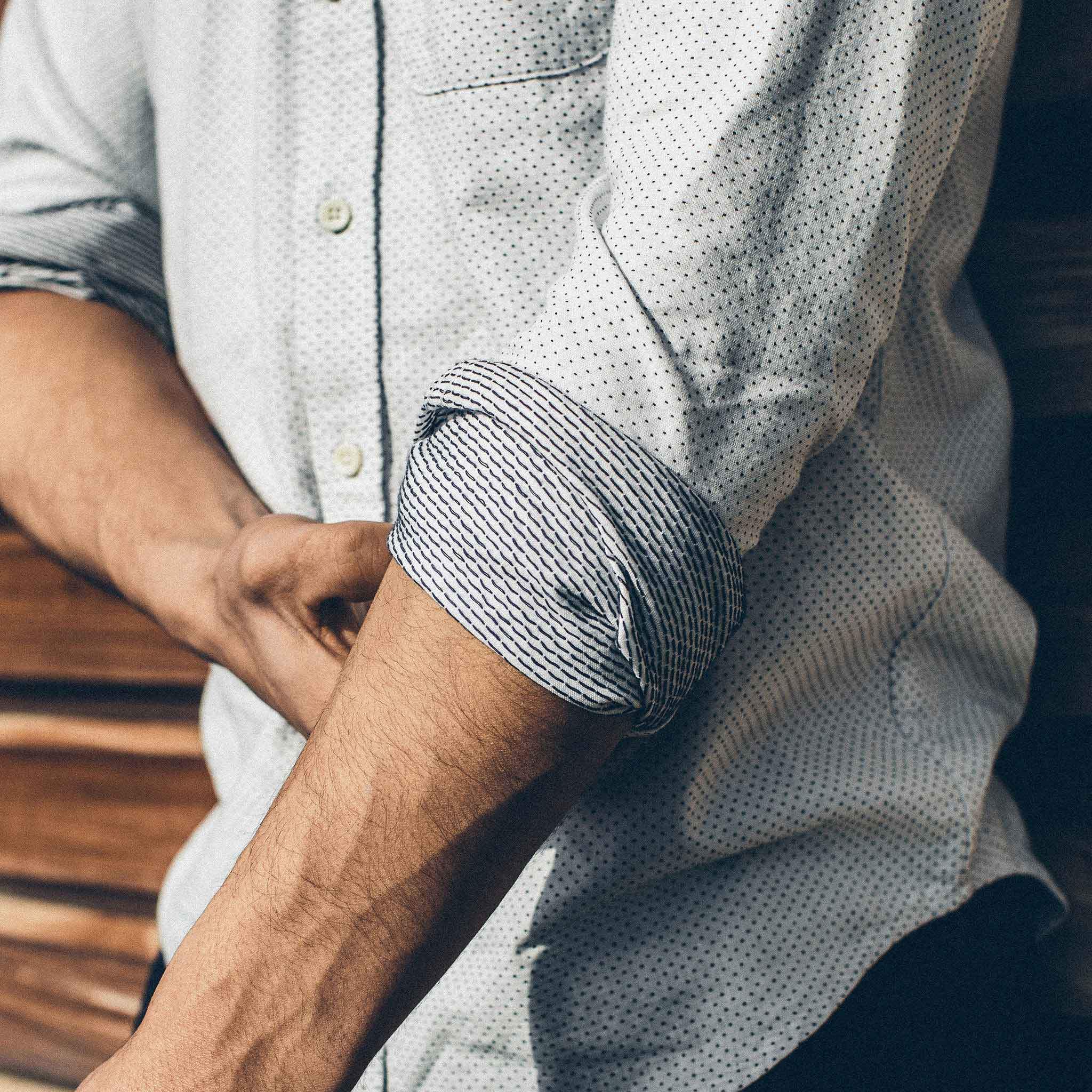 The California in Navy Jacquard Dot - Image 4
